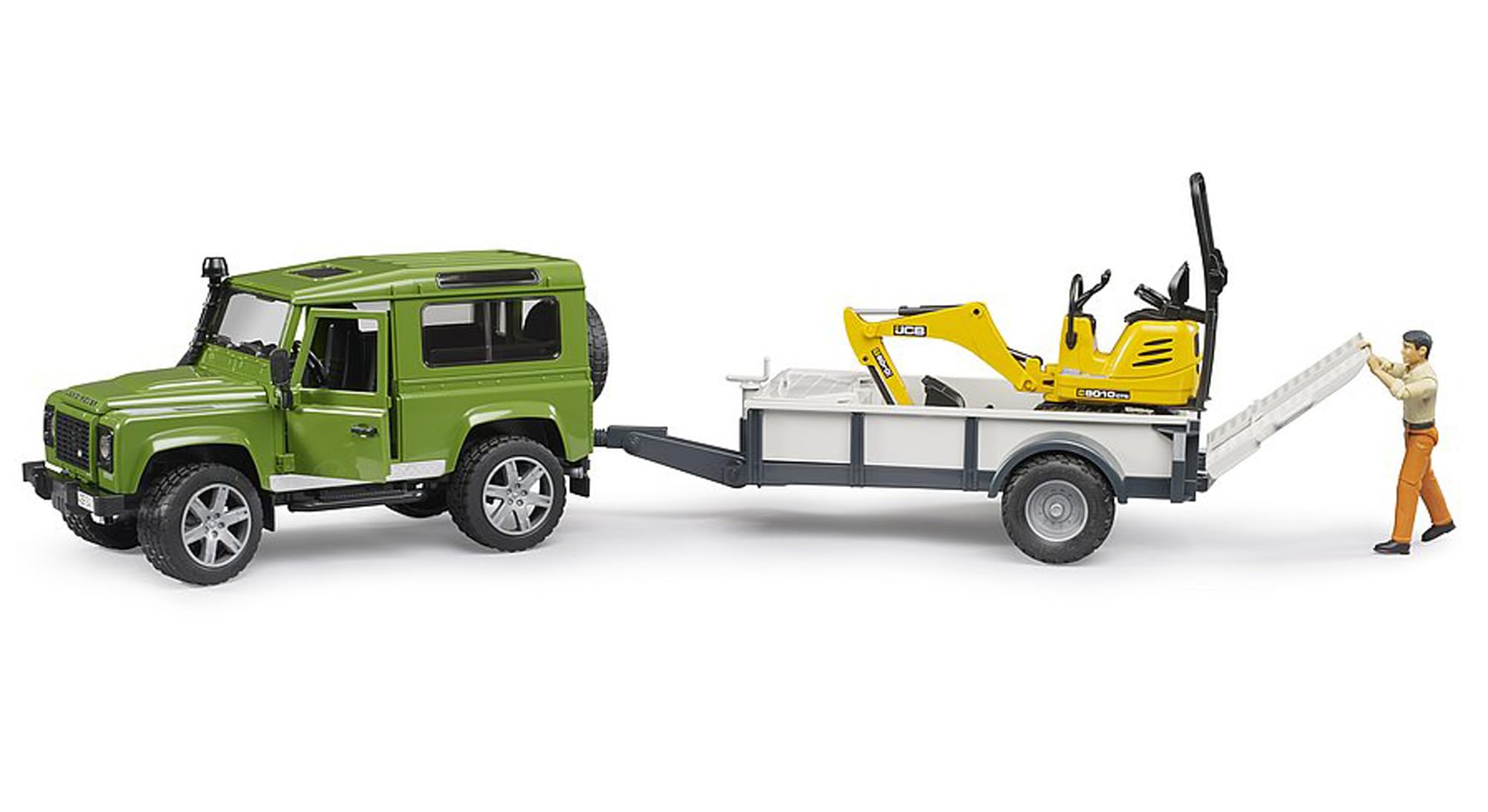 bruder-profi-02593-land-rover-defender-spielzeugauto-mit-anh-nger image 3