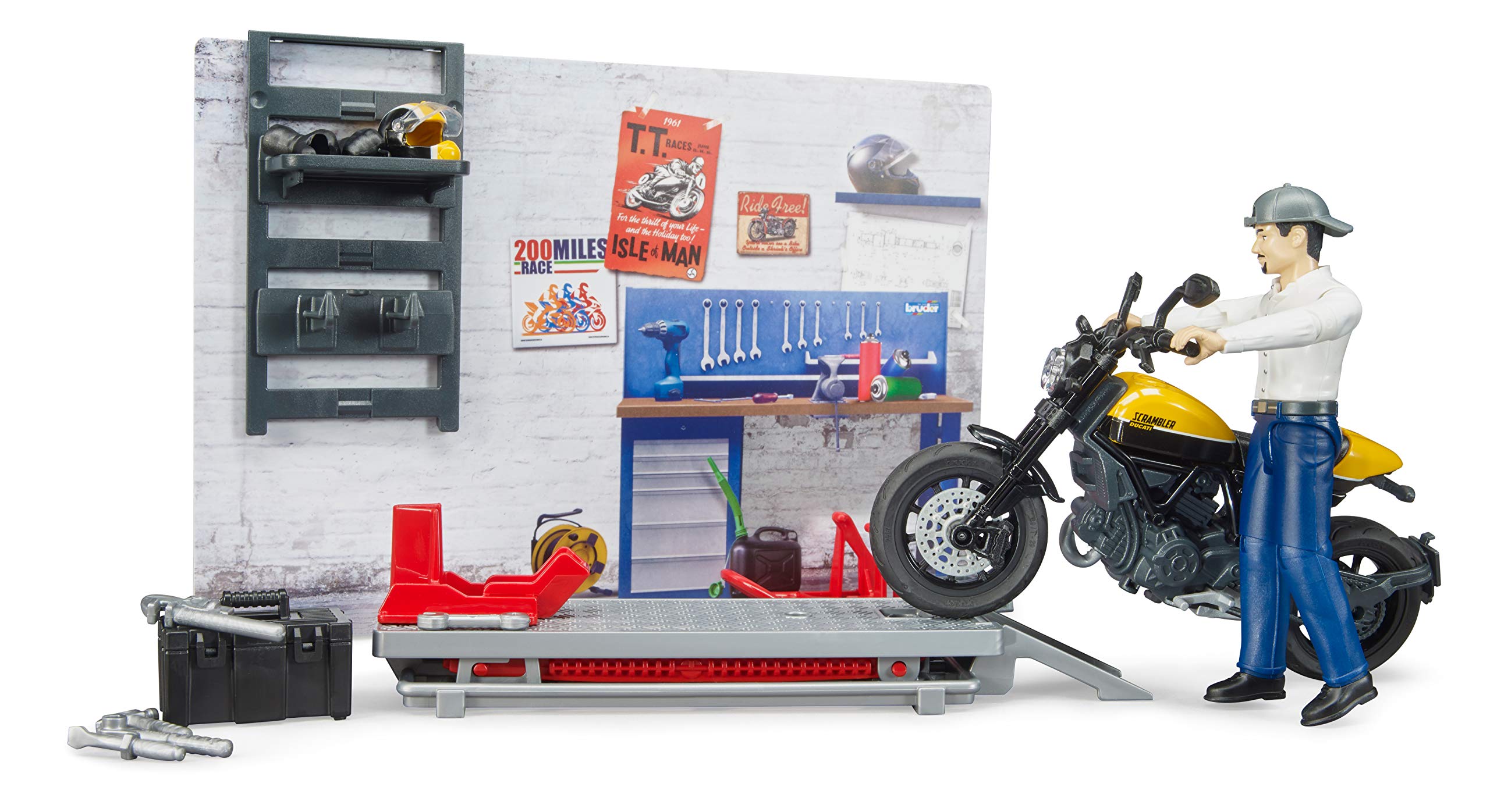 bruder-bworld-motorradwerkstatt-62102-ducati-scrambler-set image 7