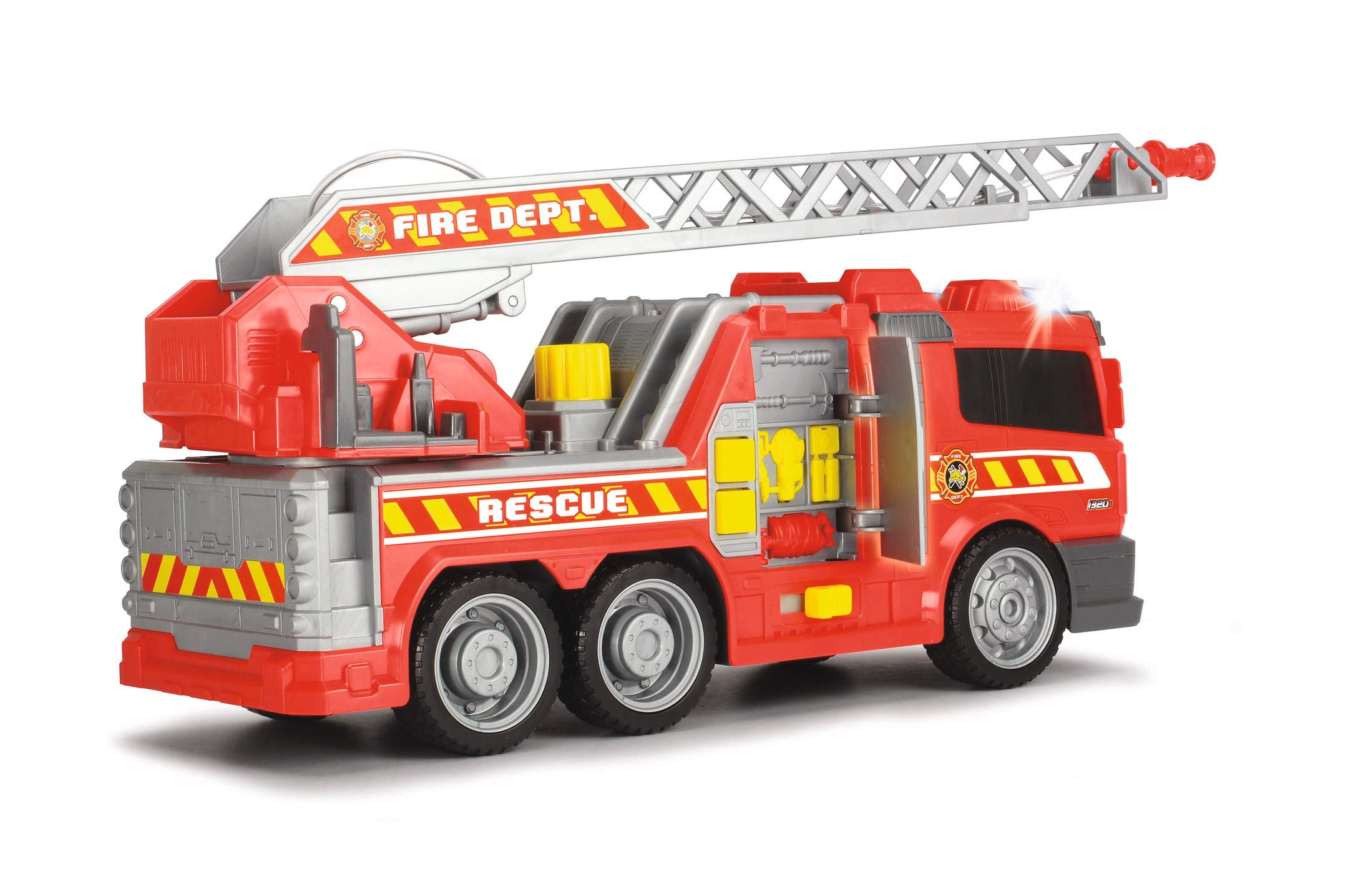 dickie-sos-fire-fighter-feuerwehrauto-36-cm-mit-pumpe image 5