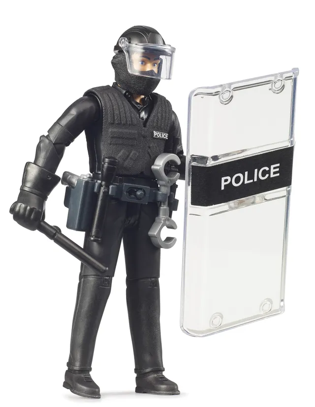 bruder-bworld-police-special-forces-figur-62151-mit-schild image 1