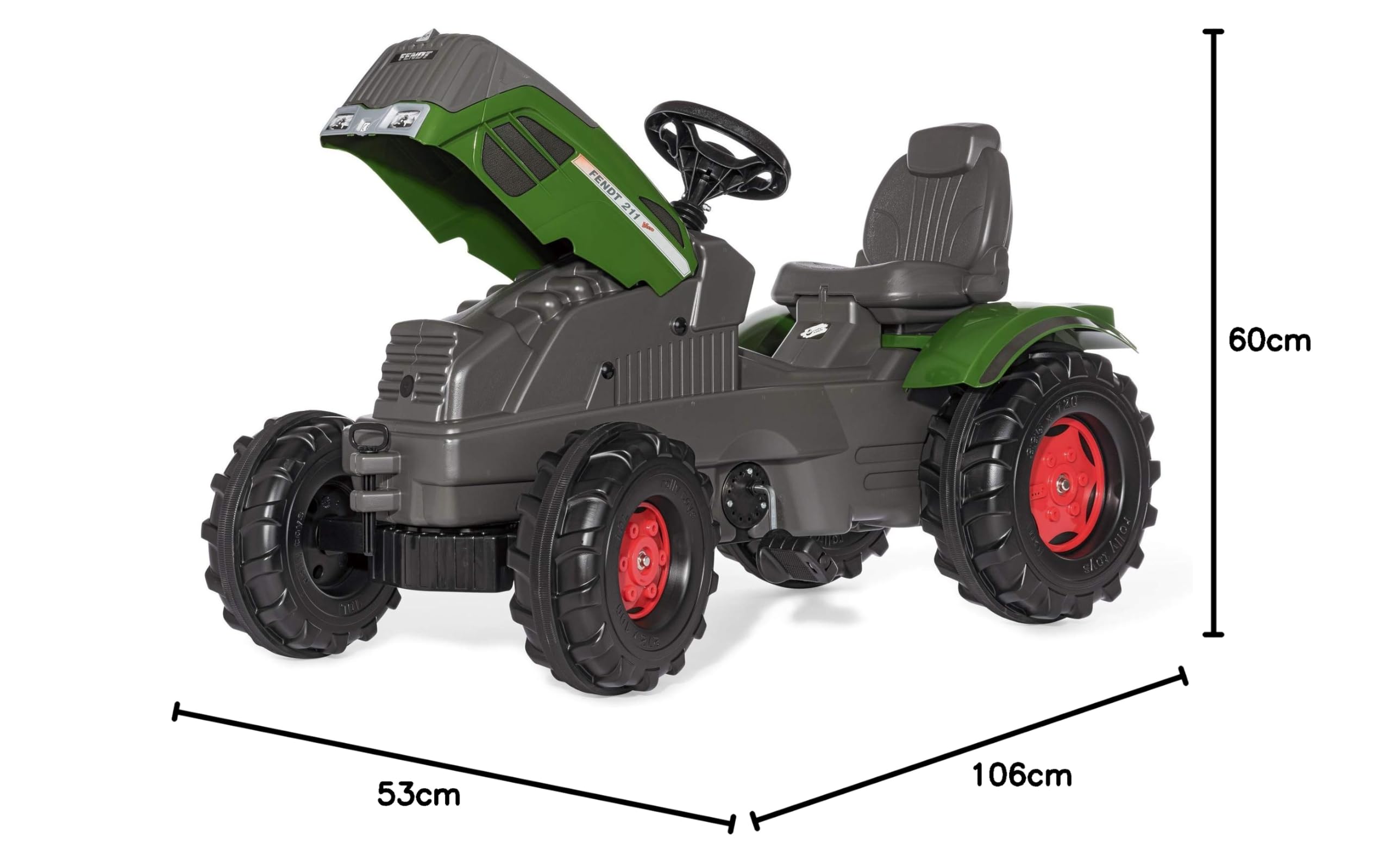 rolly-toys-rollyfarmtrac-fendt-211-vario-trettraktor-ohne-lader image 5