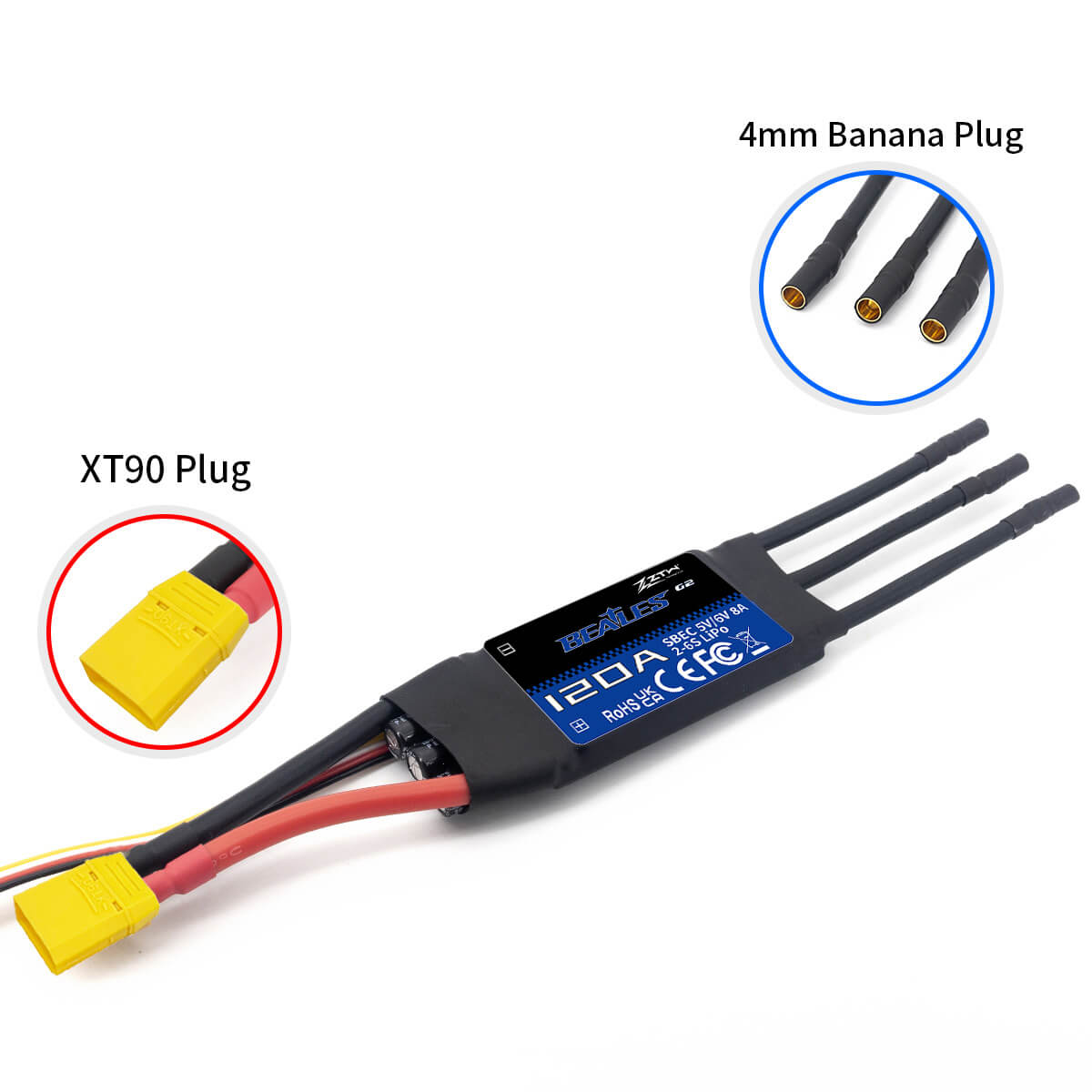 ztw-beatles-g2-120a-fahrtregler-2-6s-sbec-ohne-stecker image 6