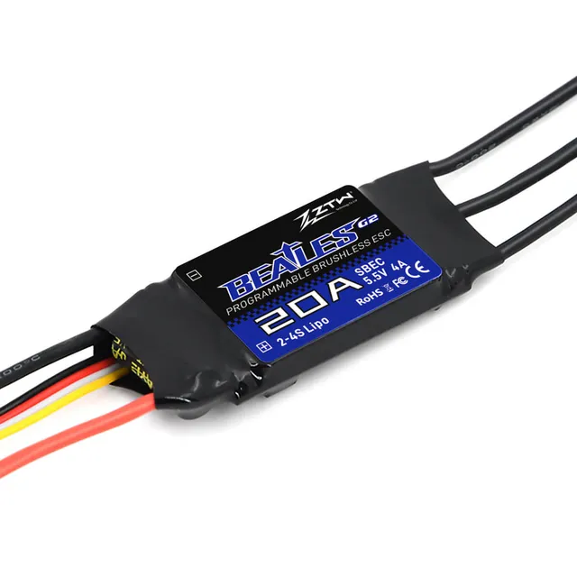 ztw-beatles-g2-20a-esc-regler-2-4s-sbec-flugzeug-ohne-stecker image 1