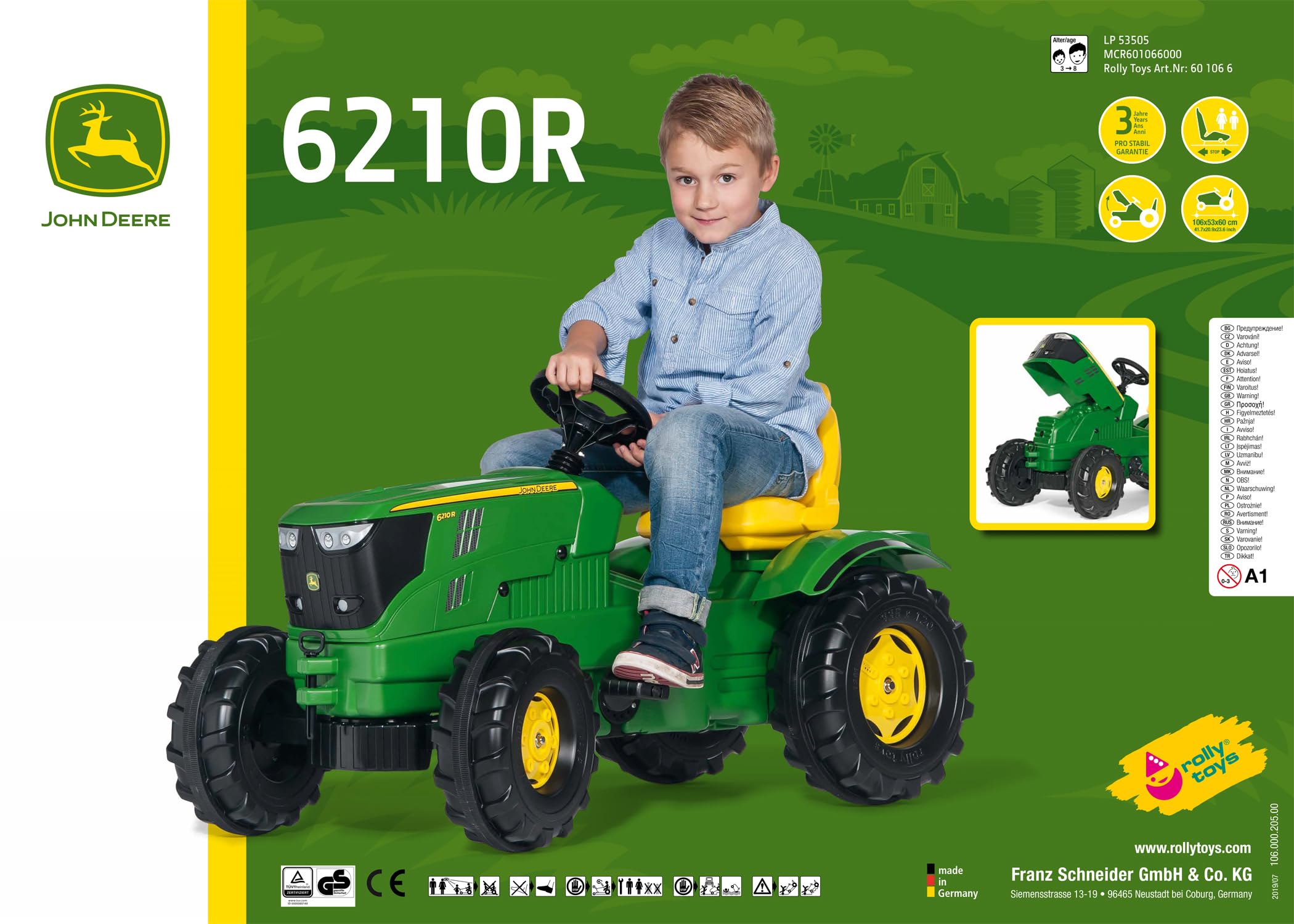 rollyfarmtrac-john-deere-6210r-trettraktor-106-cm image 5