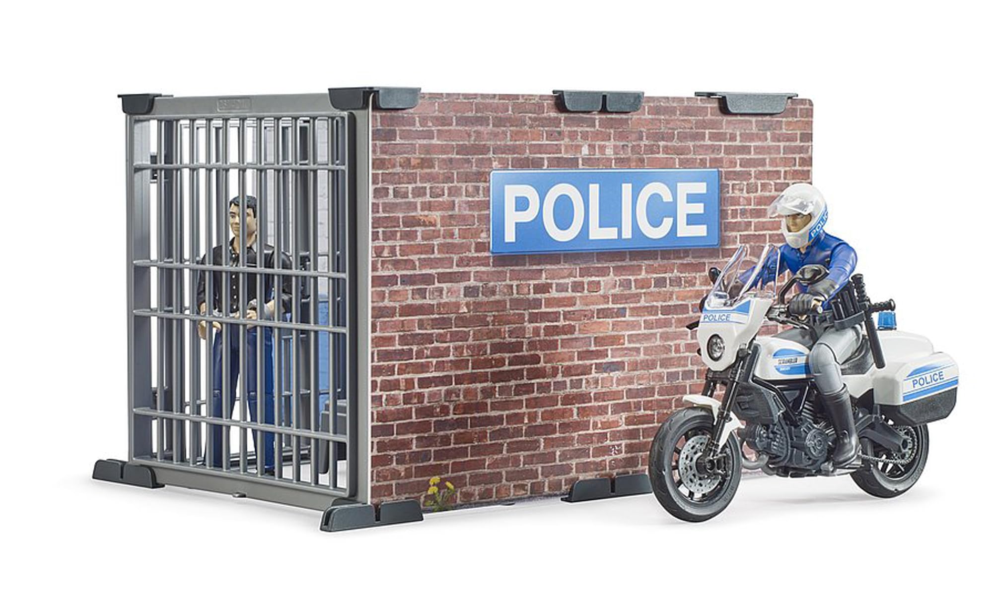 bruder-bworld-62732-polizeistation-spielzeug-mit-motorrad image 6