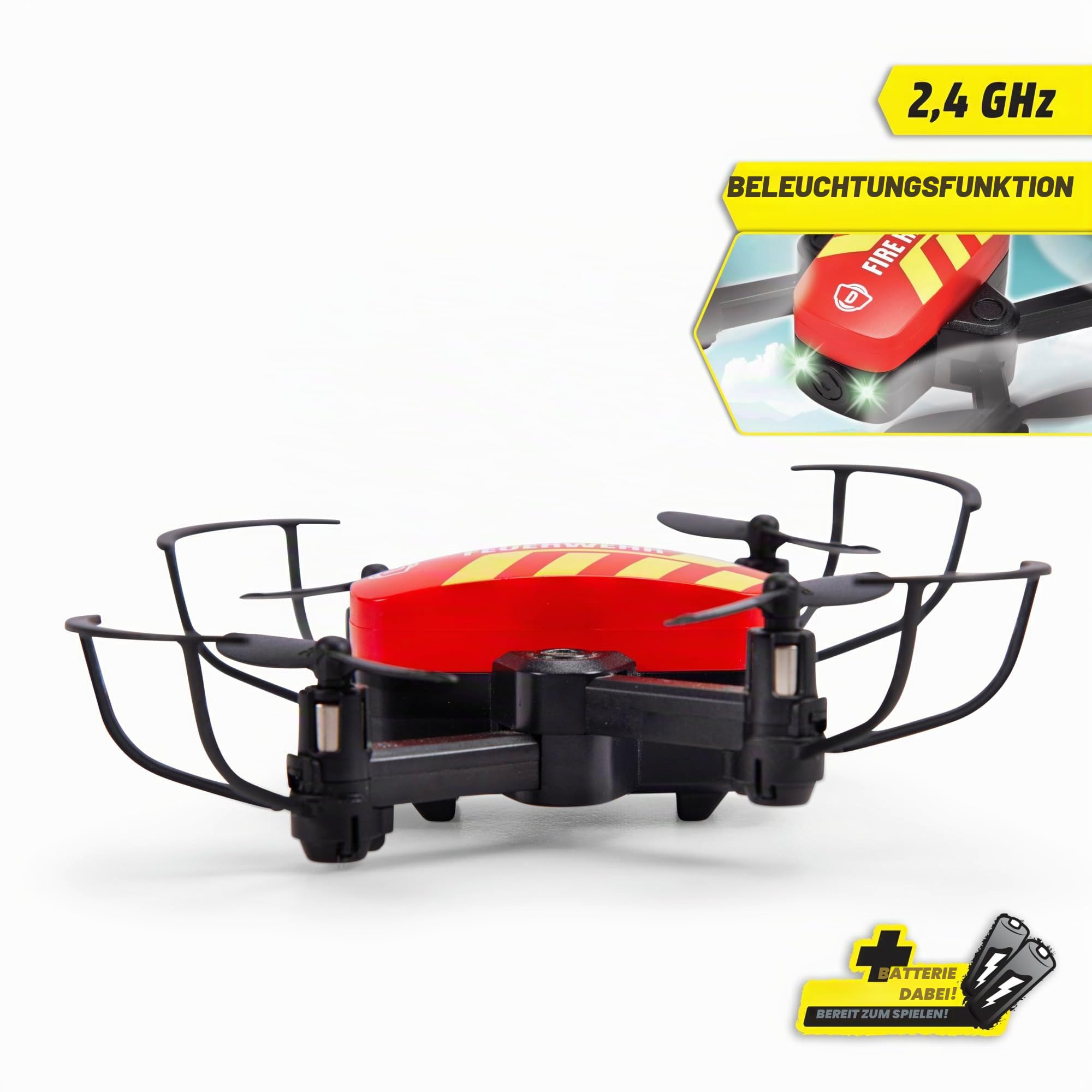 dickie-sos-rc-fire-drone-12-cm-feuerwehr-drohne-mit-licht image 3