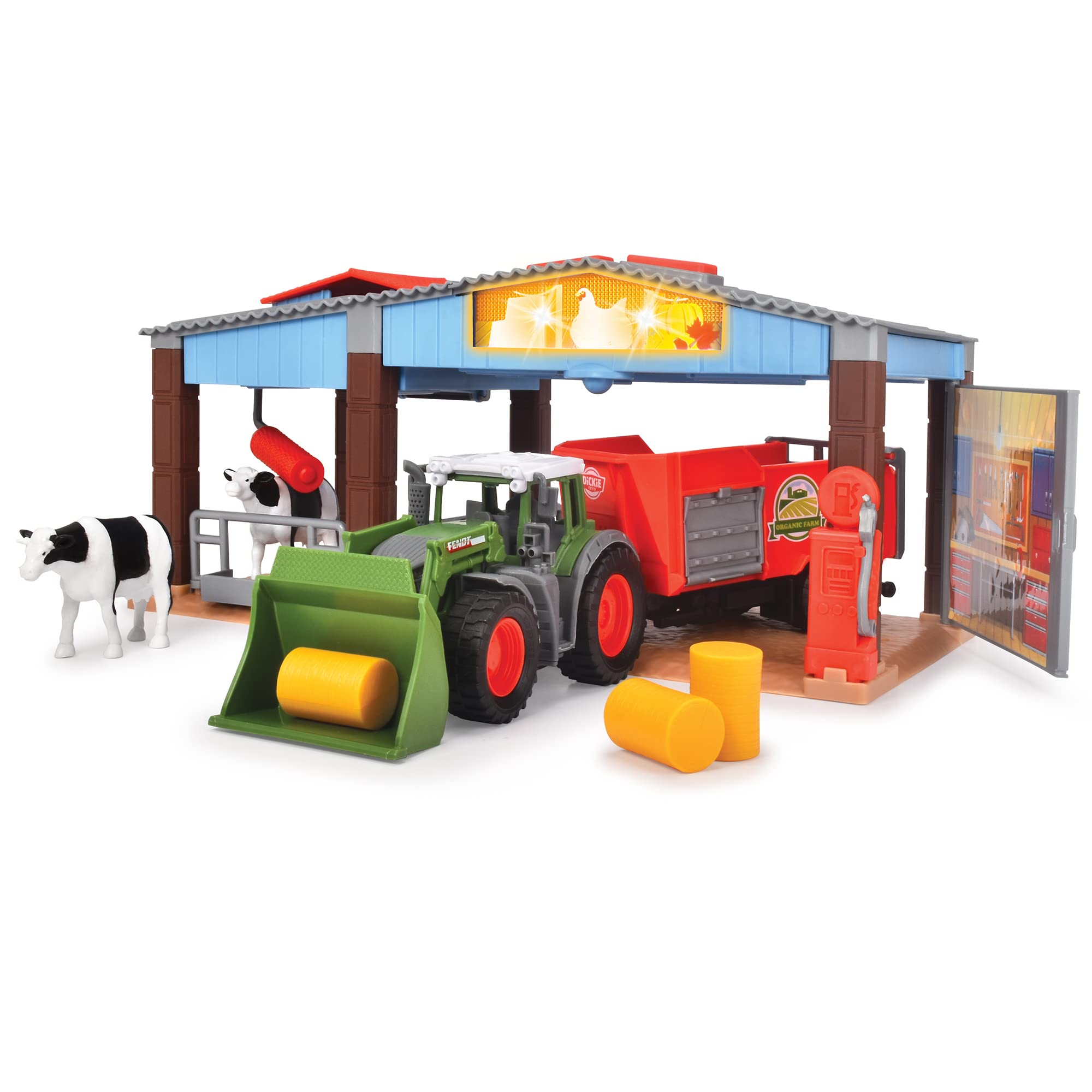dickie-go-real-bauernhof-station-traktor-anh-nger-licht-sound image 8