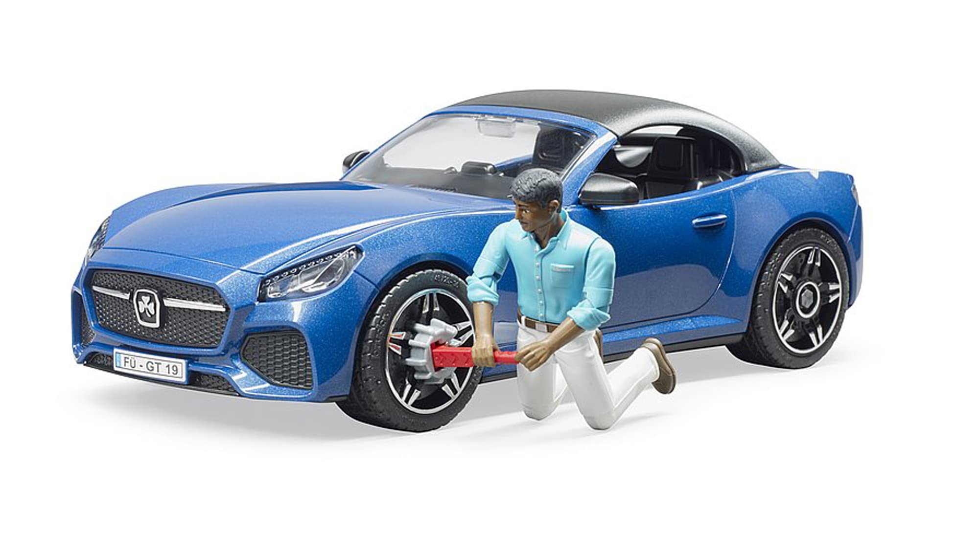 bruder-profi-roadster-03481-rennauto-cabrio-blau-mit-fahrer image 2