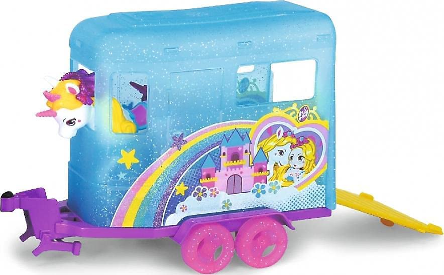 dickie-go-real-unicorn-trailer-einhorn-truck-mit-pferdeanh-nger image 5
