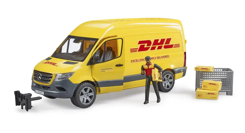 bruder-profi-02671-mb-sprinter-dhl-lieferwagen-mit-fahrer image 1