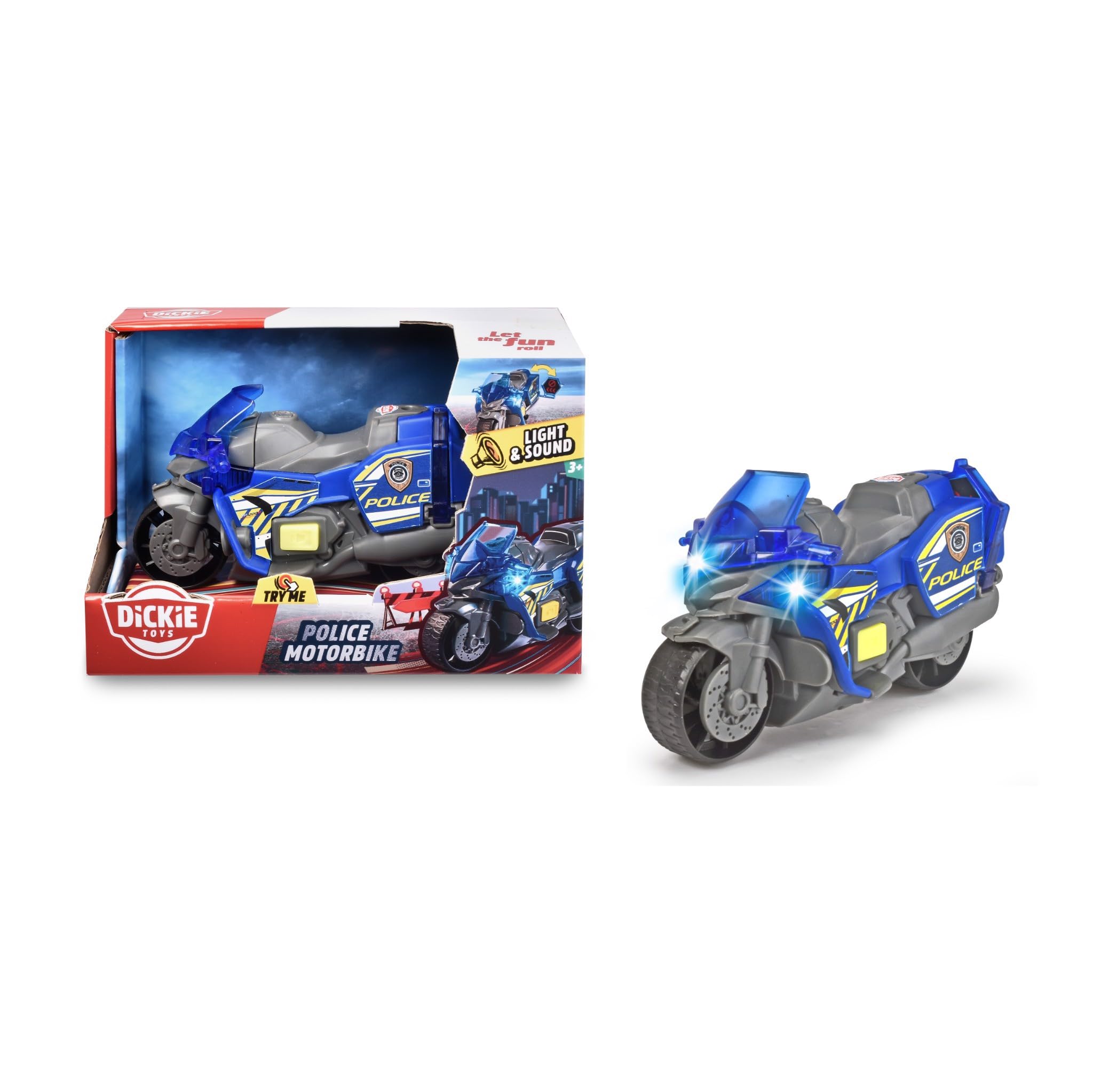 dickie-sos-polizei-motorrad-203302031-spielzeugmotorrad-15cm-licht image 1