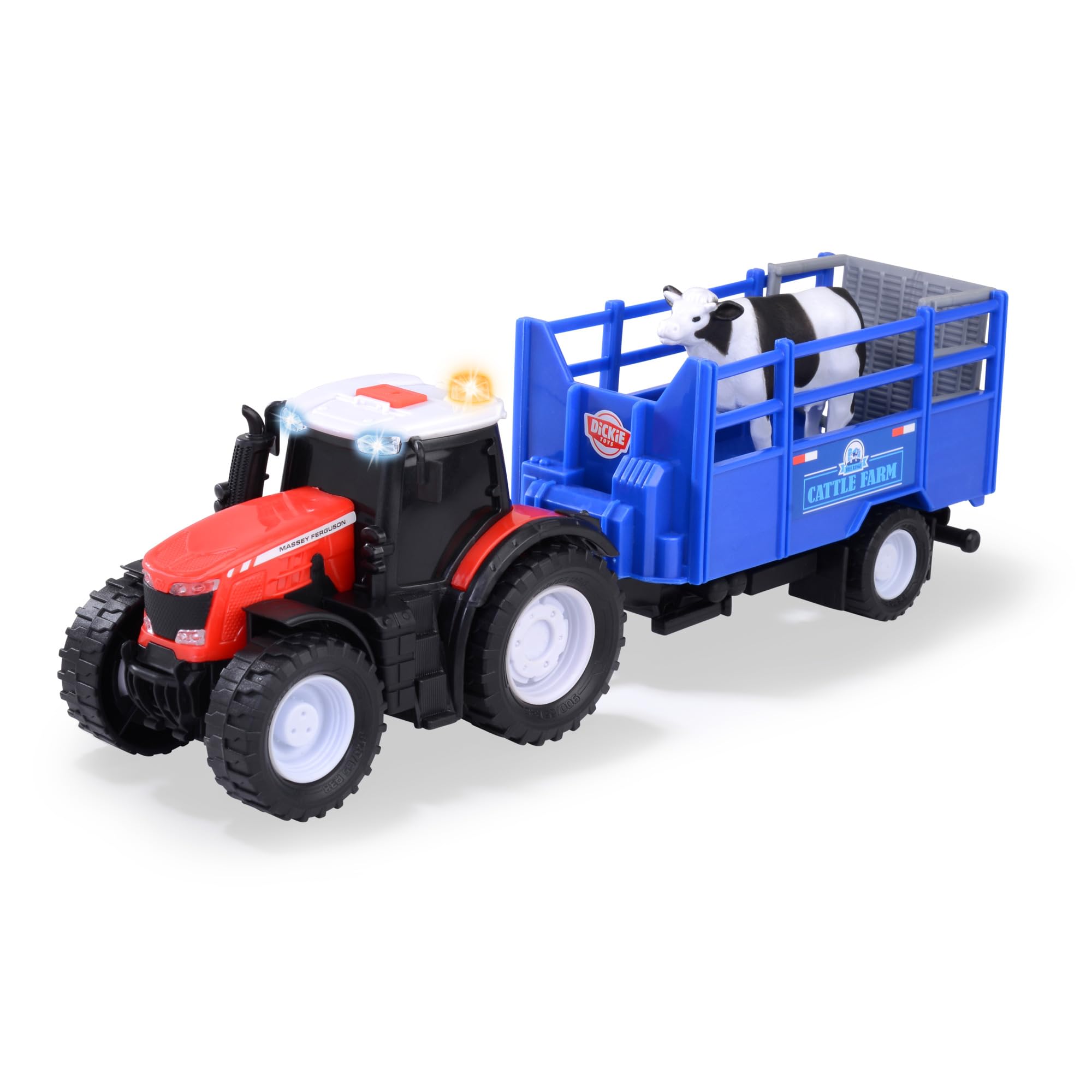 dickie-toys-go-real-massey-ferguson-traktor-mit-anh-nger-und-kuh-26-cm image 1