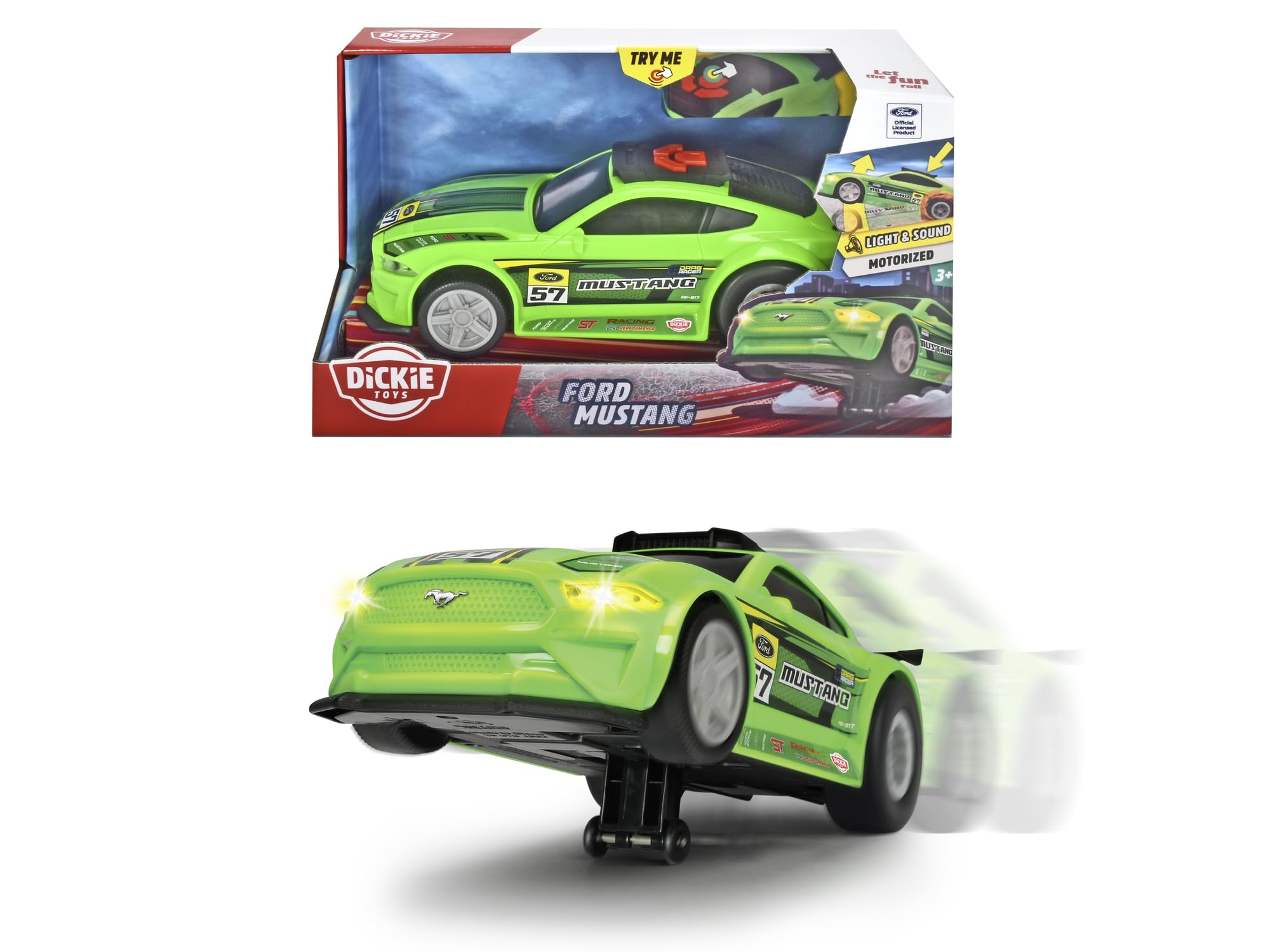 dickie-toys-streets-n-beatz-ford-mustang-wheelie-25-cm-gr-n image 3
