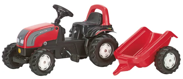 rolly-toys-rollykid-valtra-trettraktor-rot-mit-anh-nger-2-5-5-j image 1