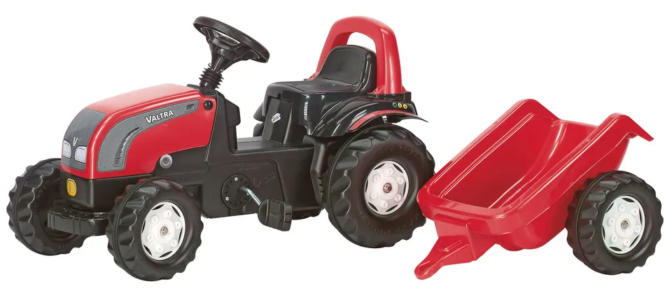 rolly-toys-rollykid-valtra-trettraktor-rot-mit-anh-nger-2-5-5-j image 1