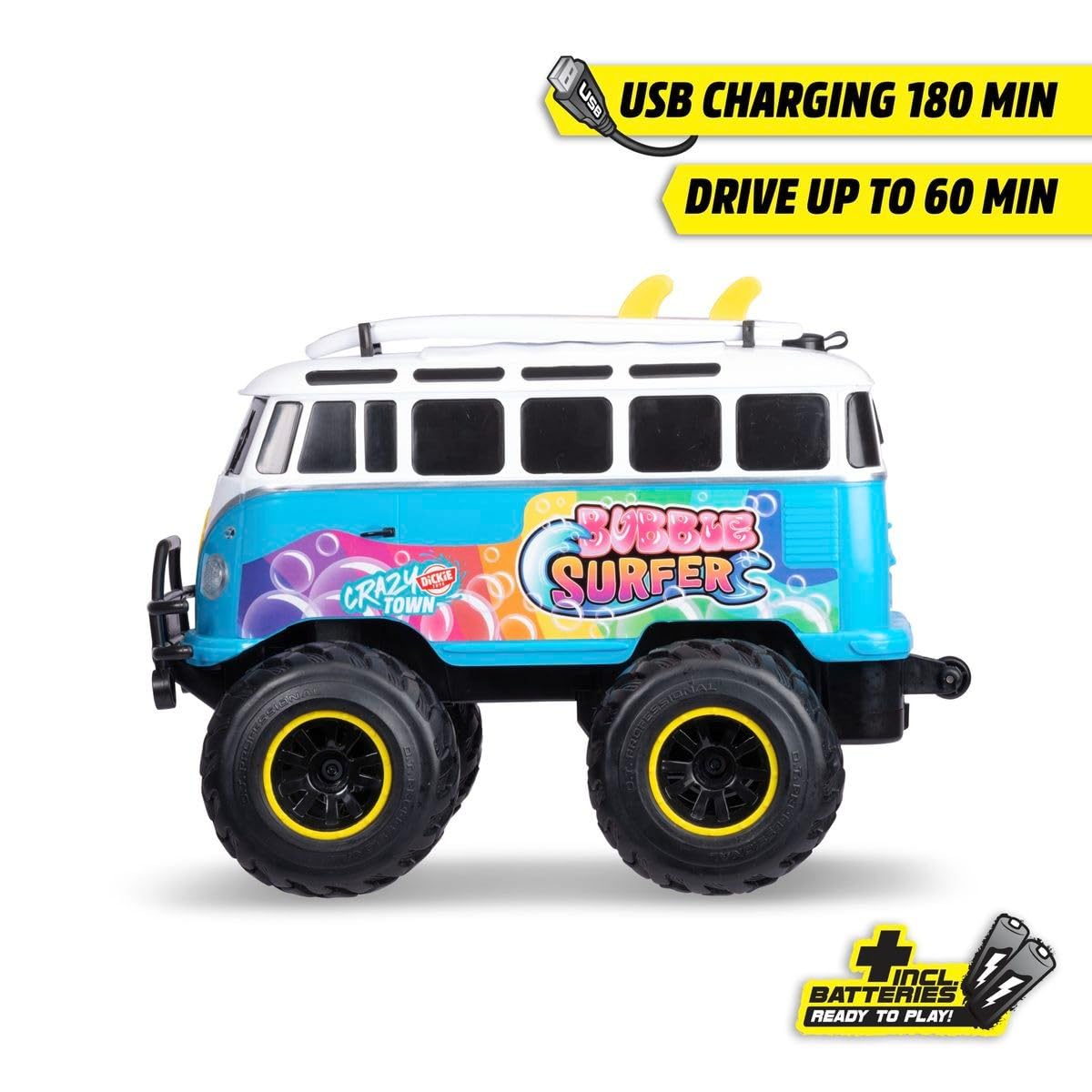 dickie-go-crazy-vw-t1-bubble-bus-rc-auto-30-cm image 8