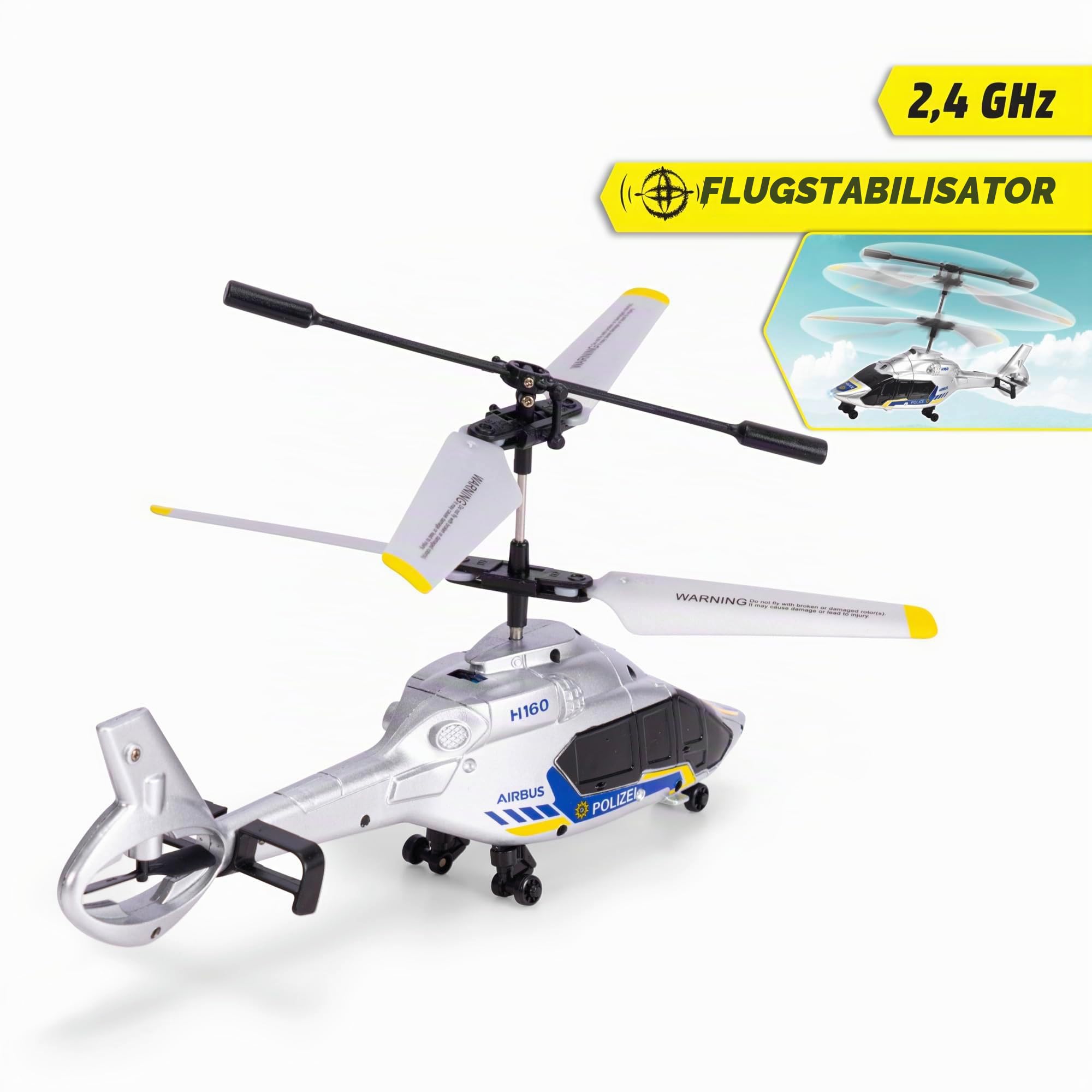 dickie-toys-sos-airbus-h160-polizei-hubschrauber-rc-21cm image 2
