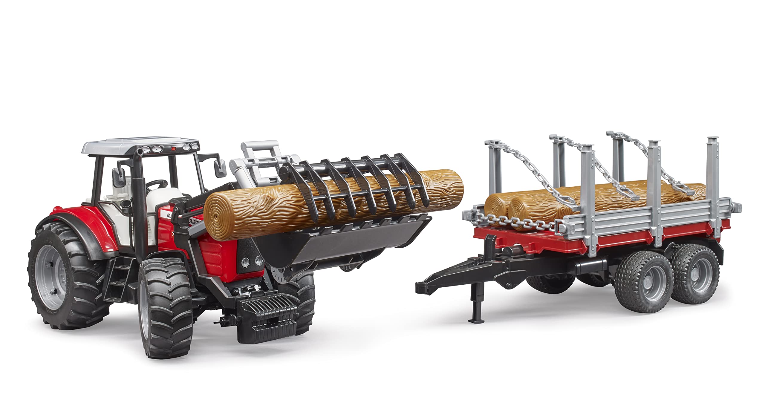 bruder-profi-02046-massey-ferguson-7480-traktor-mit-anh-nger image 2