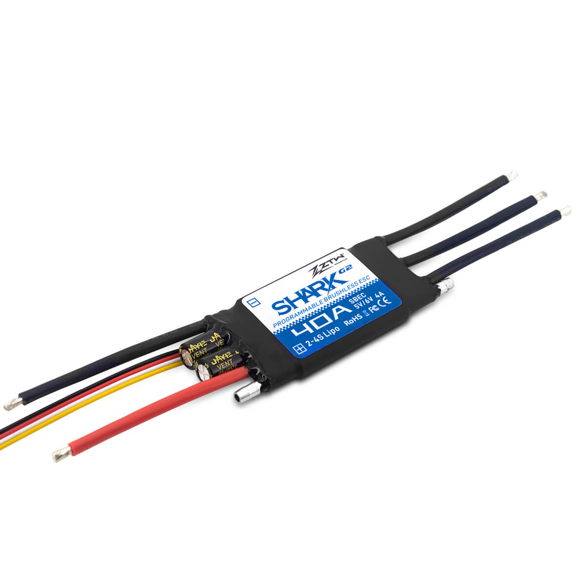 ztw-shark-g2-40a-fahrtregler-2-4s-boot-mit-xt60 image 3