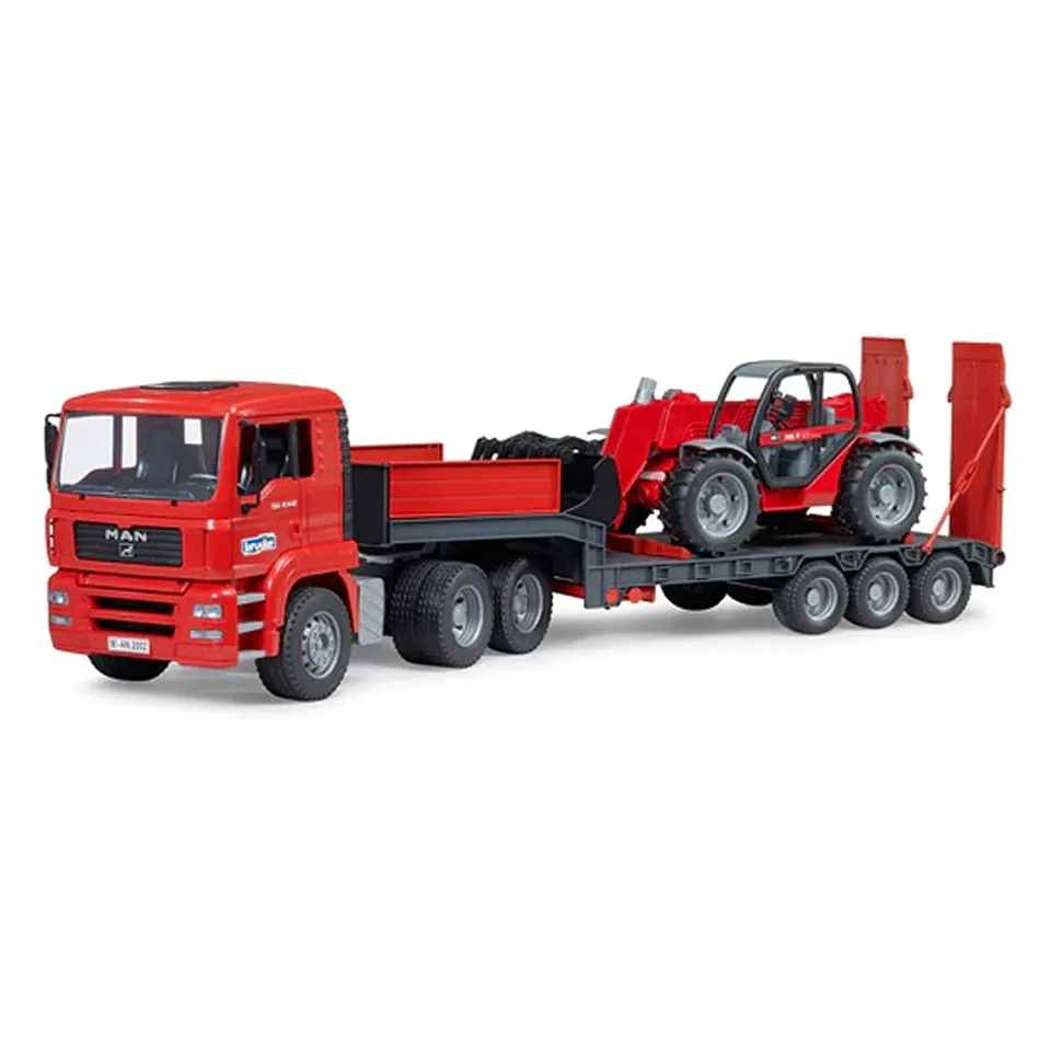 bruder-profi-man-tga-tieflader-mit-manitou-teleskoplader image 1