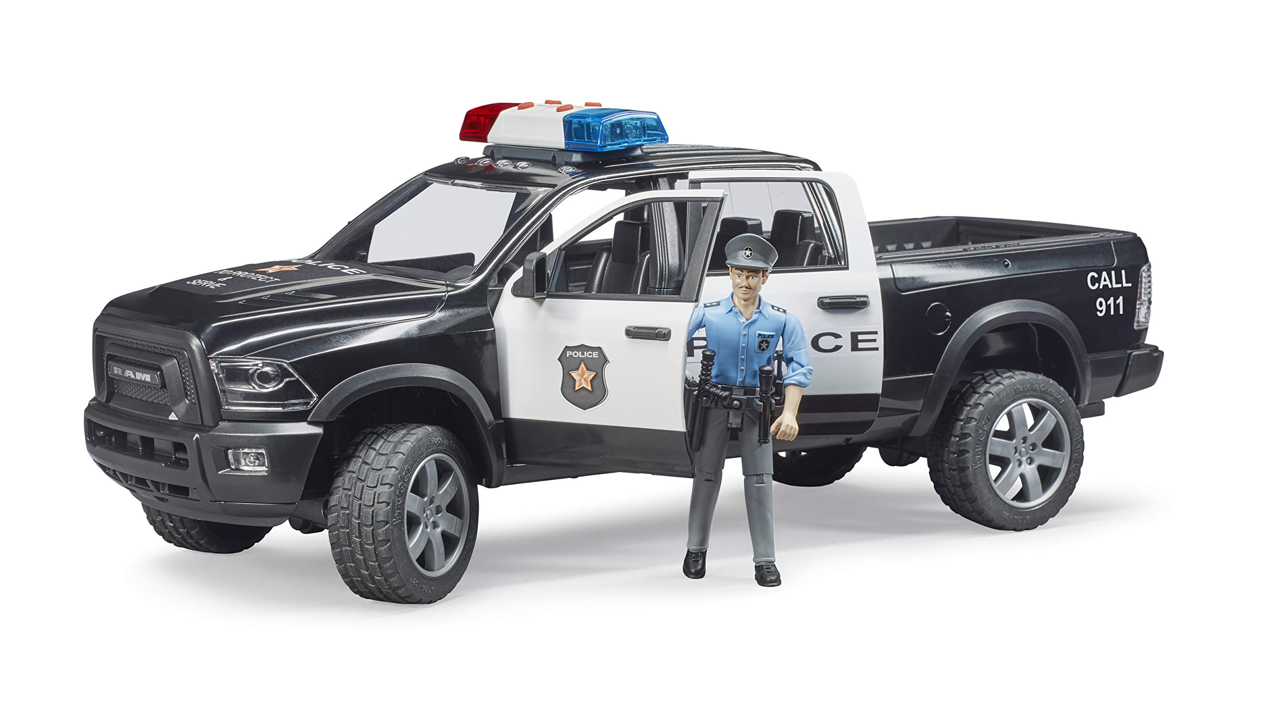 bruder-profi-02505-ram-2500-polizei-pickup-mit-figur-1-16 image 1