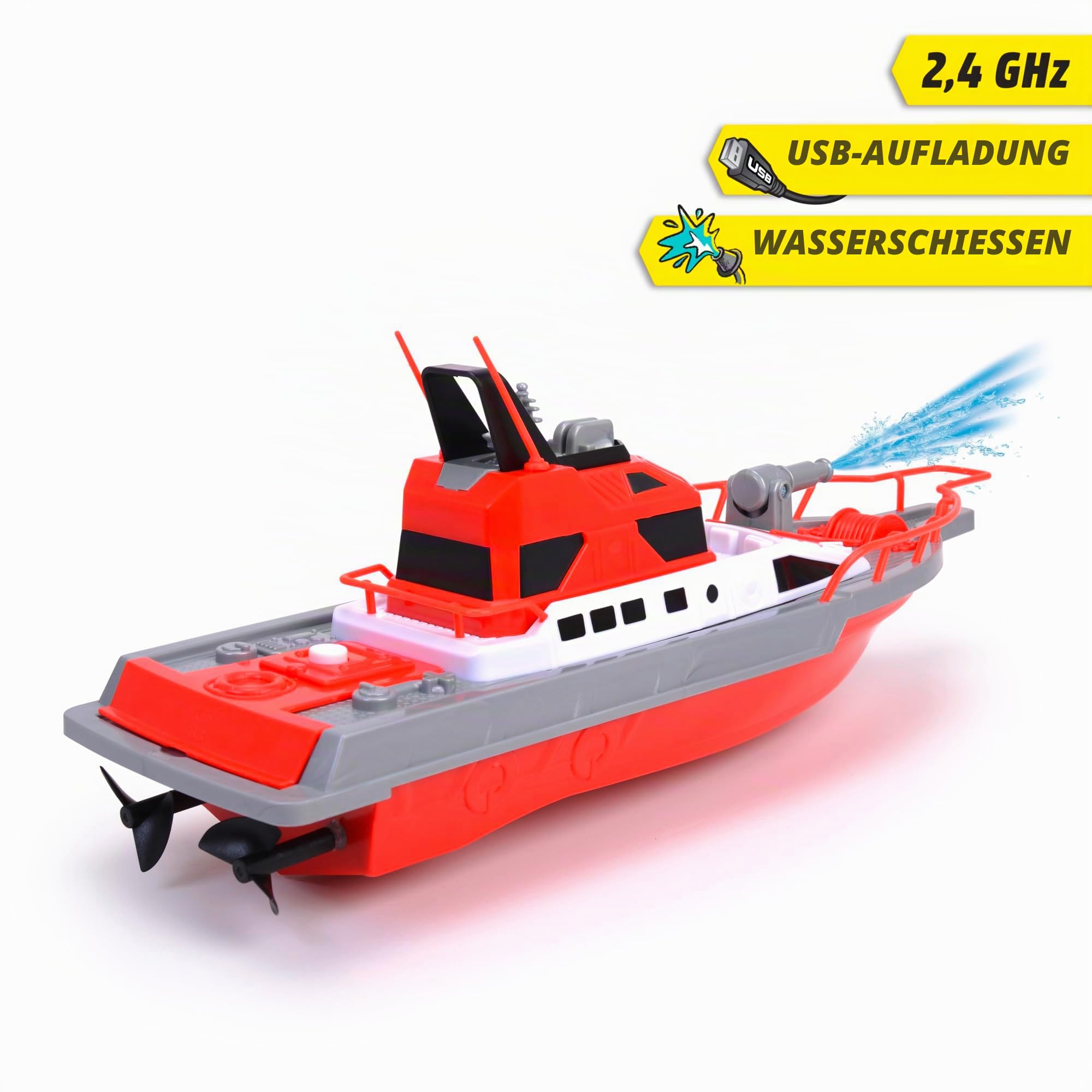 dickie-sos-feuerwehrboot-rc-spielzeugboot-wasserspritze-27mhz image 4
