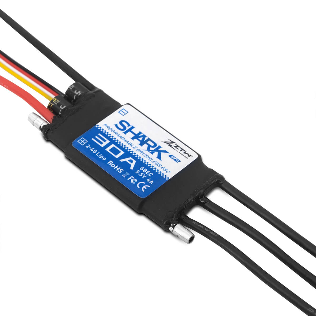 ztw-shark-g2-30a-bootsregler-2-4s-sbec-ohne-stecker image 2
