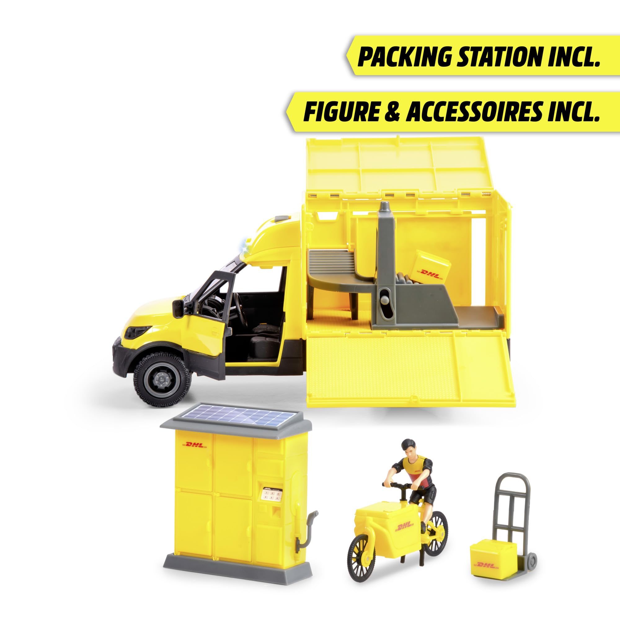 dickie-toys-go-real-dhl-delivery-set-25-cm-mit-sound image 3