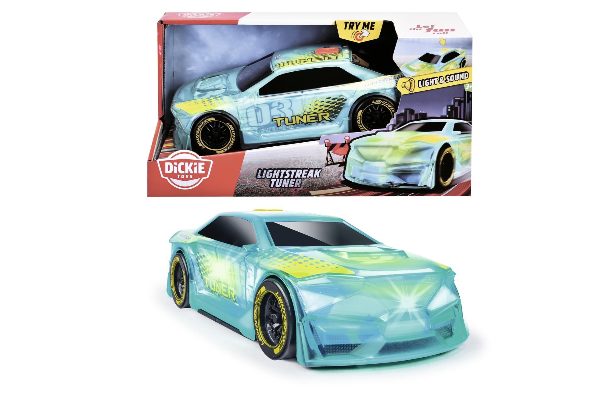 dickie-streets-n-beatz-lightstreak-tuner-rennauto-20-cm-t-rkis image 5