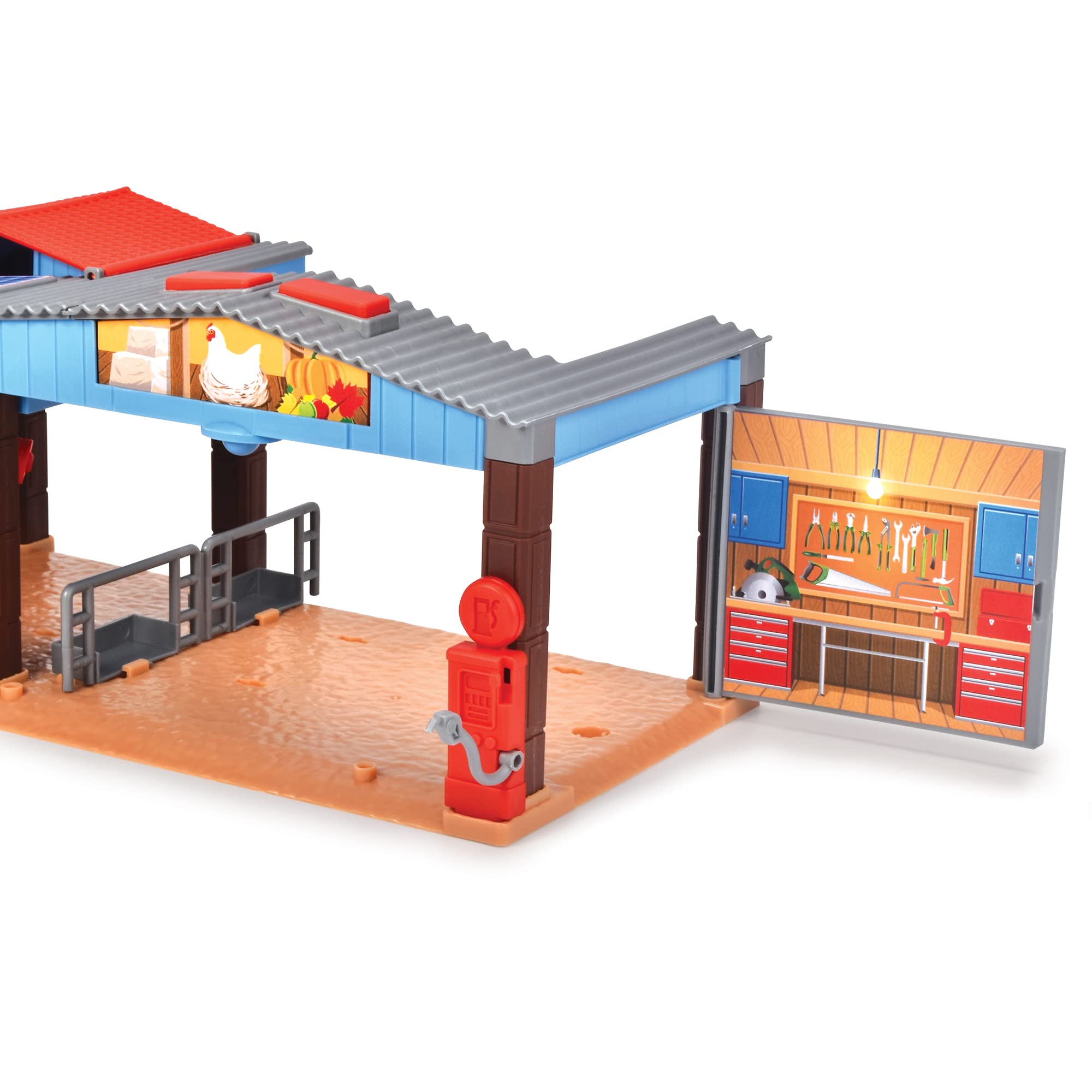 dickie-go-real-bauernhof-station-traktor-anh-nger-licht-sound image 6