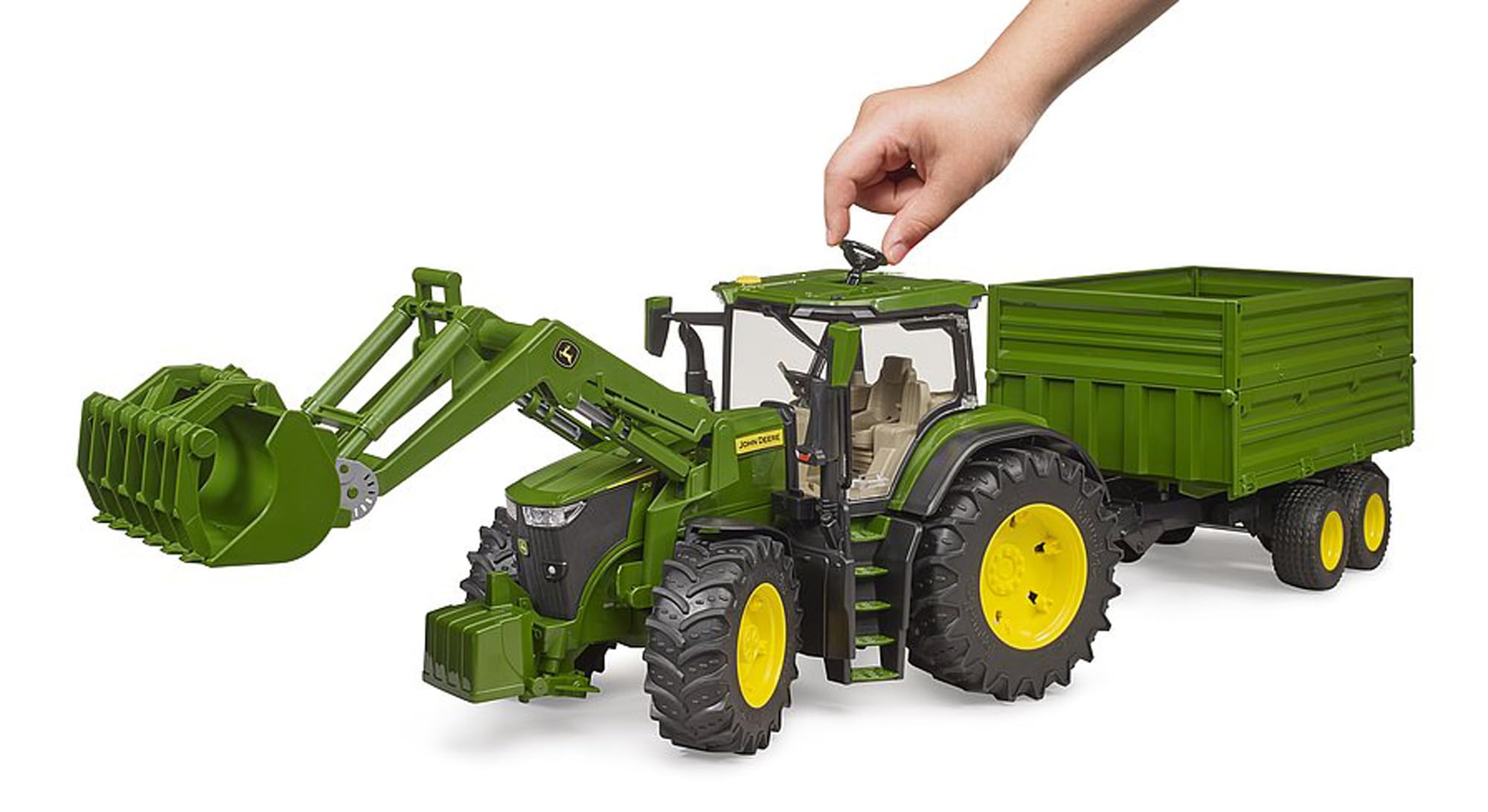 bruder-profi-john-deere-7r-350-traktor-mit-frontlader-und-anh-nger image 4