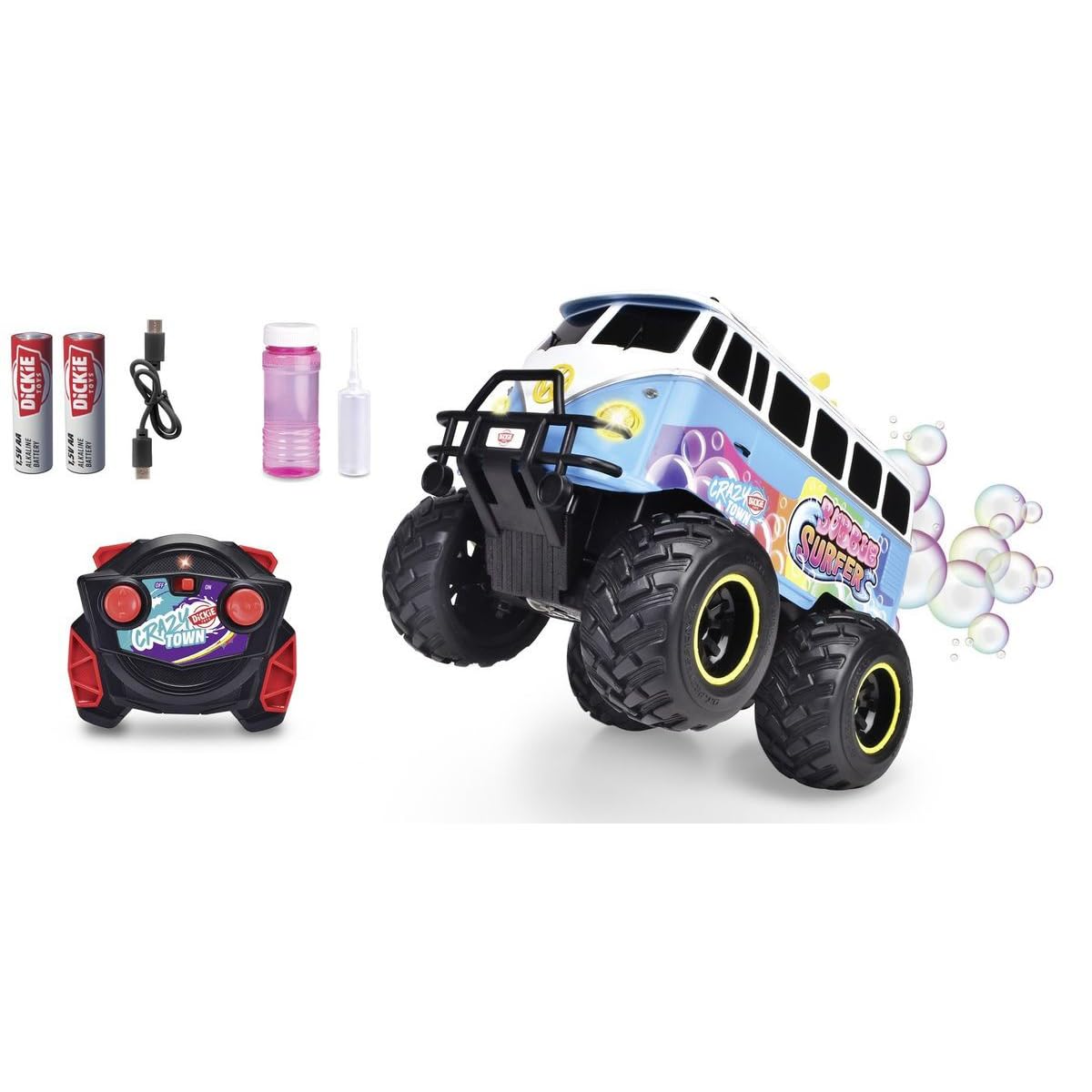 dickie-go-crazy-vw-t1-bubble-bus-rc-auto-30-cm image 4