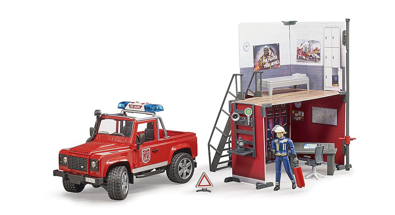 bruder-bworld-feuerwehrstation-mit-land-rover-defender-1-16 image 1