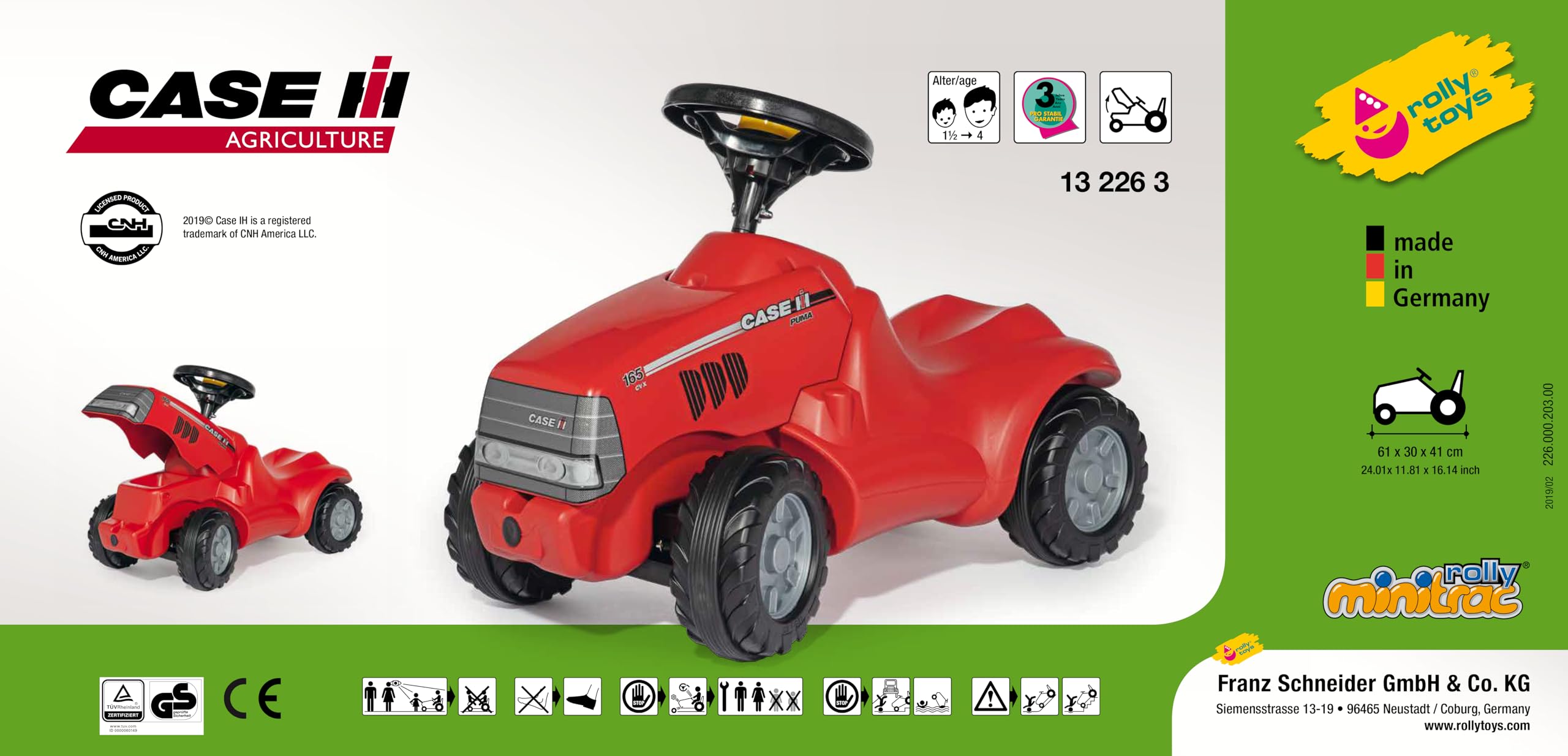 rolly-toys-rollyminitrac-case-puma-165-cvx-rutscher-rot image 6