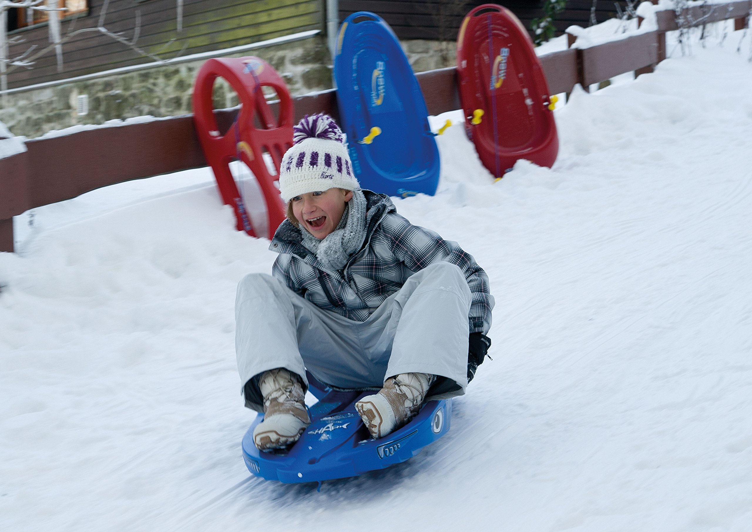 rolly-toys-rollysnow-shark-bob-schlitten-blau image 2