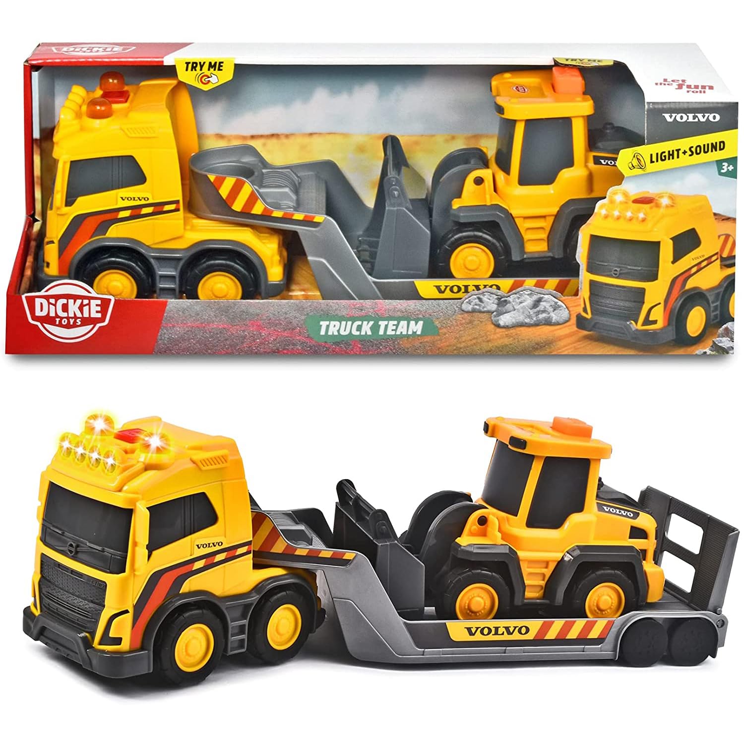 dickie-toys-go-real-volvo-truck-team-tieflader-mit-radlader-32cm image 7