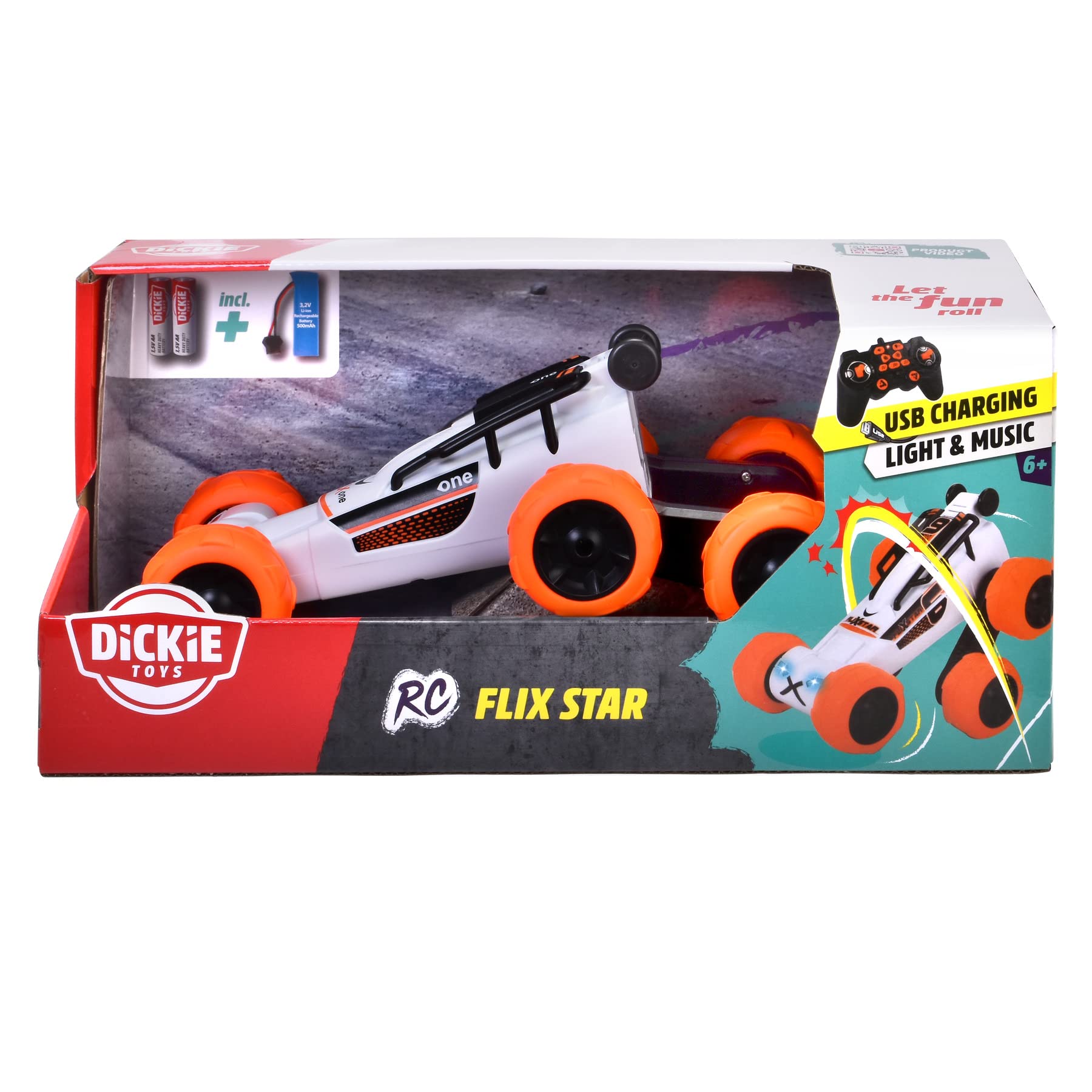 dickie-toys-go-crazy-flix-star-rc-stuntauto-26cm-6km-h image 7
