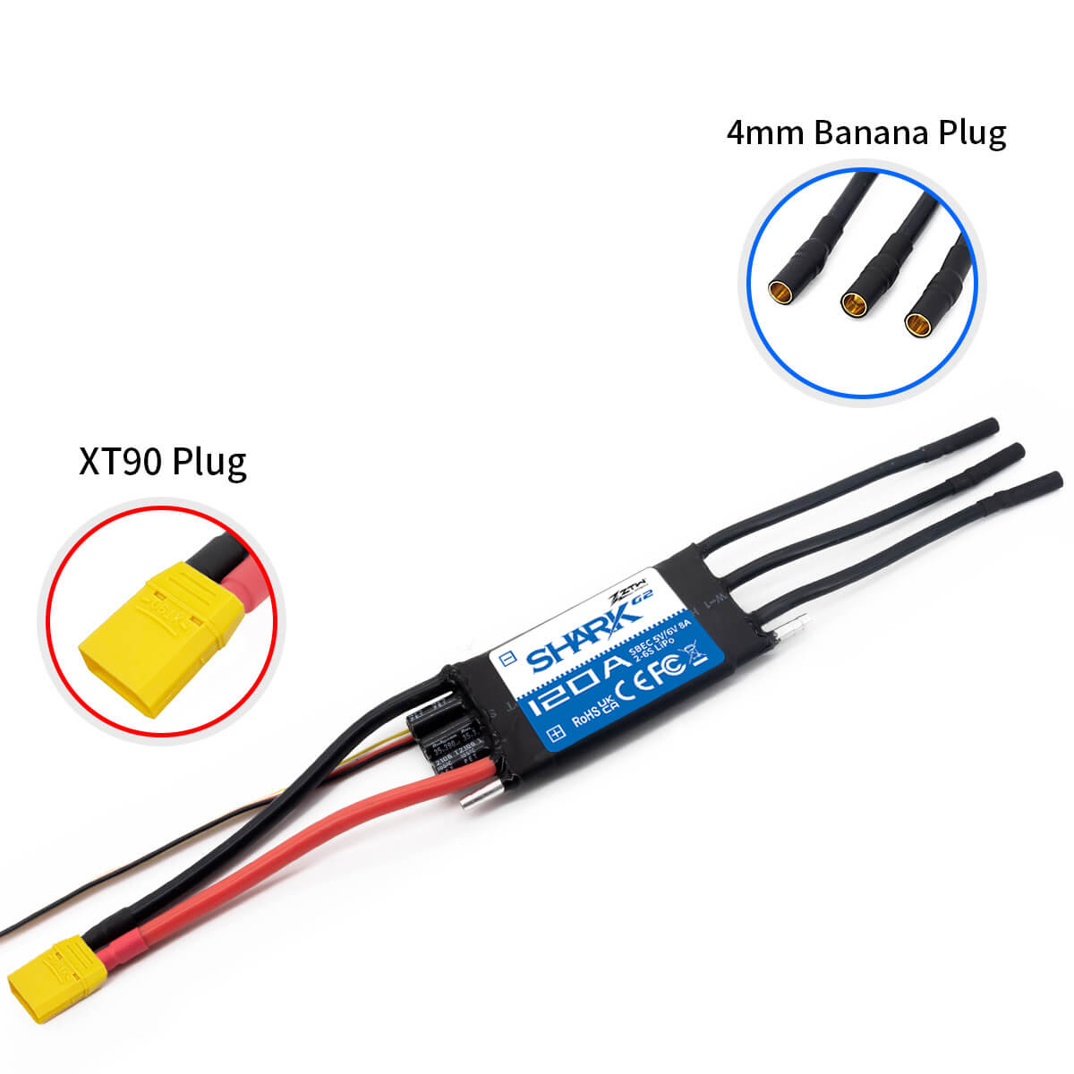 ztw-shark-g2-120a-esc-2-6s-regler-f-r-rc-boot image 5