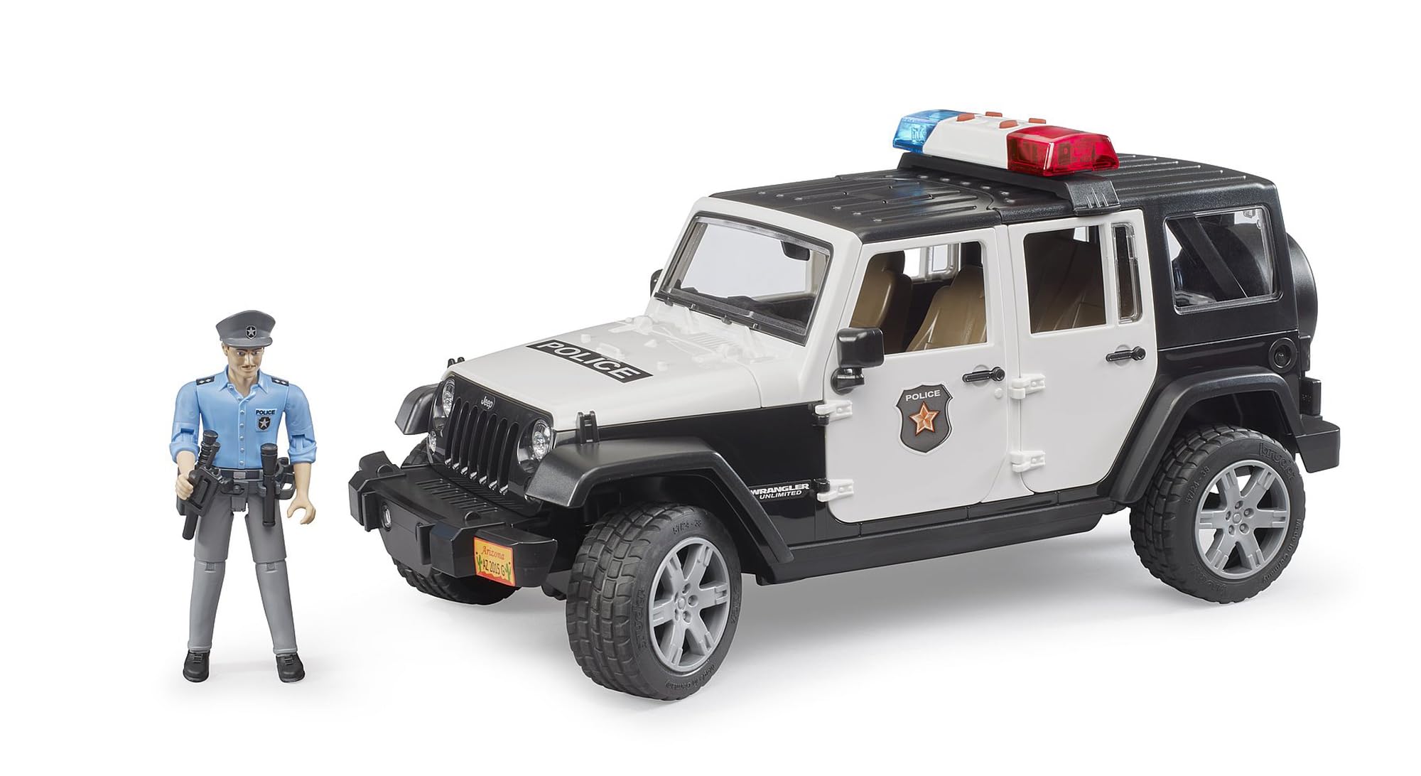 bruder-profi-series-02526-jeep-wrangler-polizei-mit-figur-sound image 1