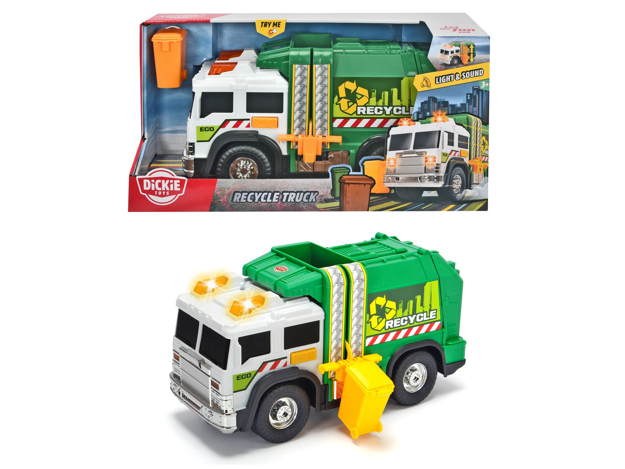 dickie-go-real-recycle-truck-m-llauto-30-cm-licht-sound image 1