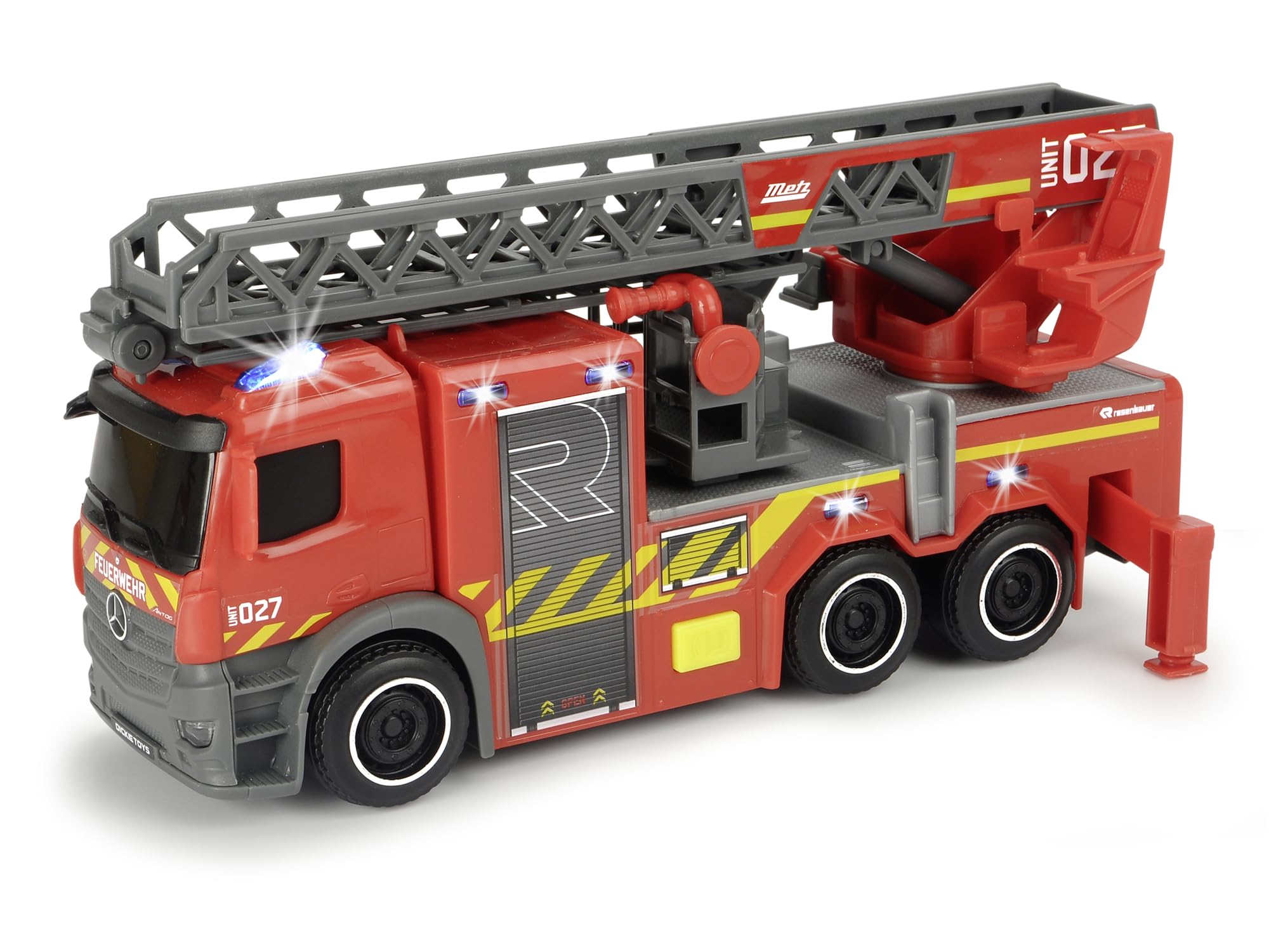 dickie-toys-sos-feuerwehr-drehleiter-feuerwehrauto-licht-sound image 1