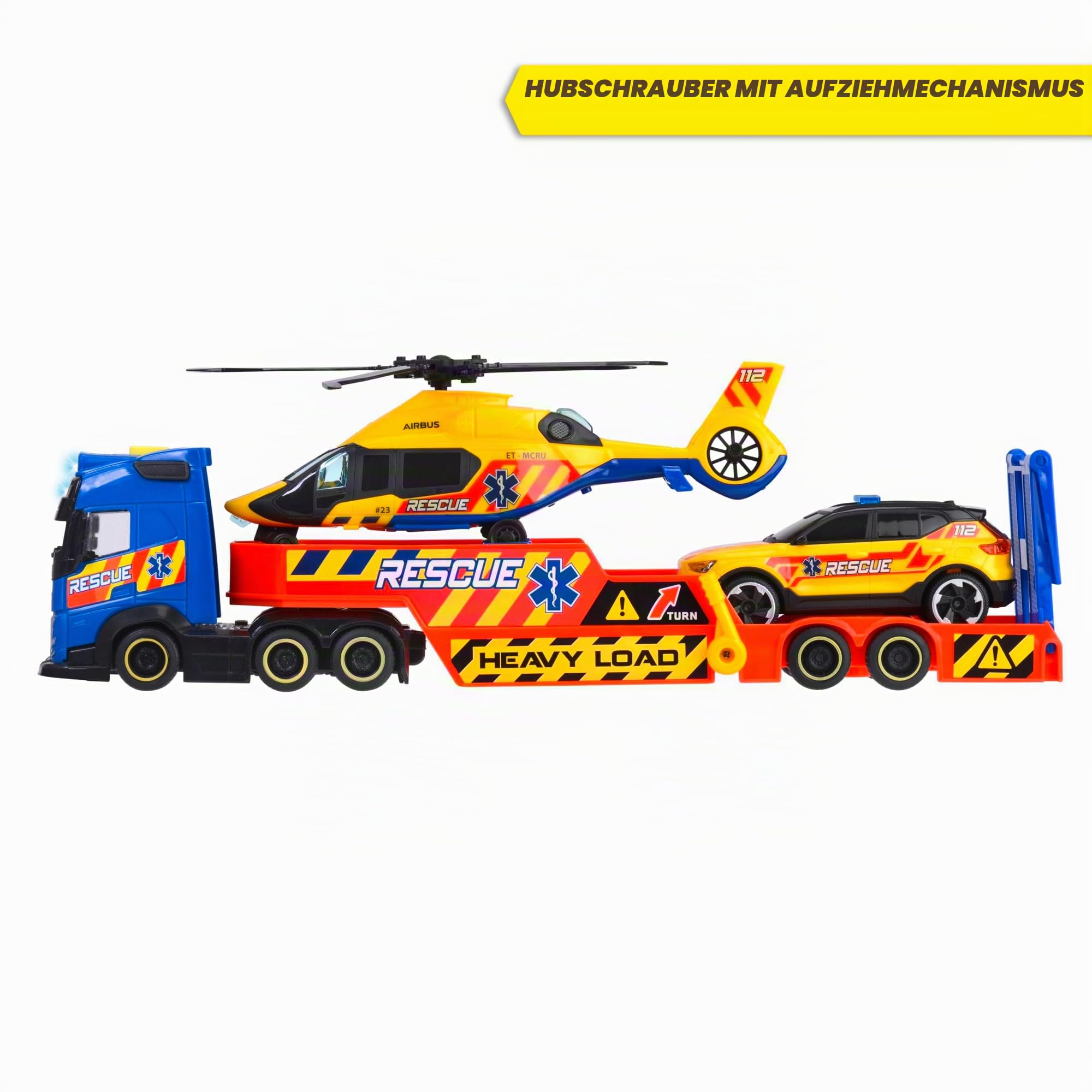 dickie-sos-3er-set-rettungs-fahrzeuge-volvo-helikopter image 3