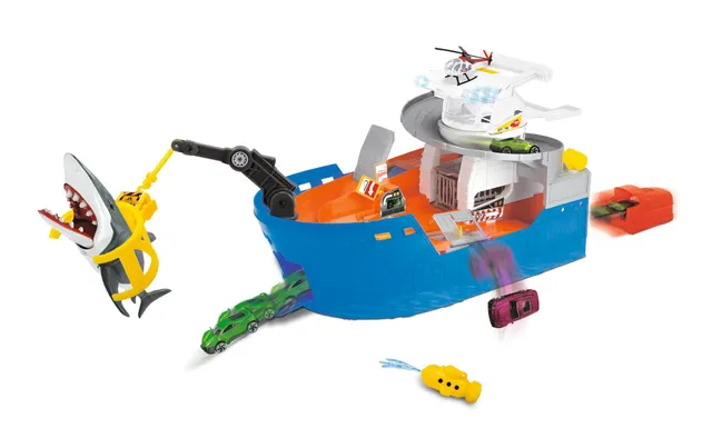dickie-go-action-shark-attack-spielzeugboot-mit-hai-41-cm image 1