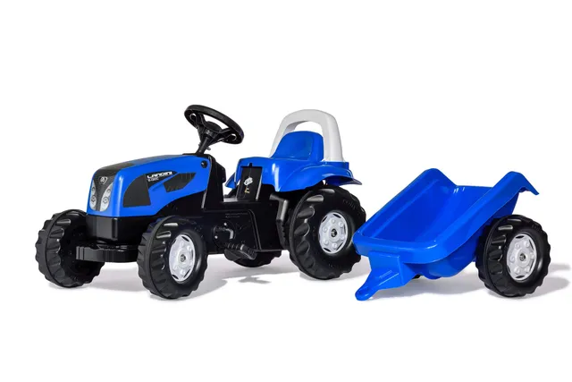 rolly-toys-rollykid-landini-011841-trettraktor-mit-anh-nger-blau image 1