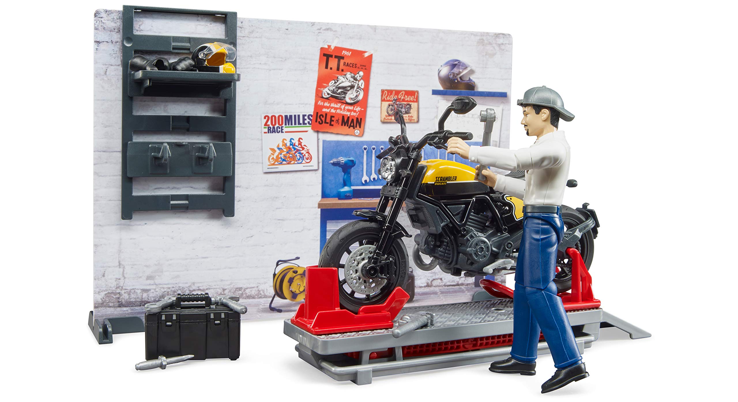 bruder-bworld-motorradwerkstatt-62102-ducati-scrambler-set image 8