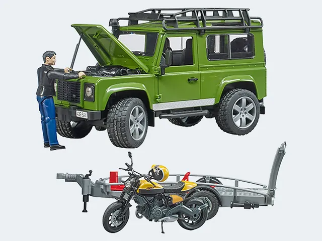 bruder-profi-land-rover-defender-mit-anh-nger-ducati-02589 image 1
