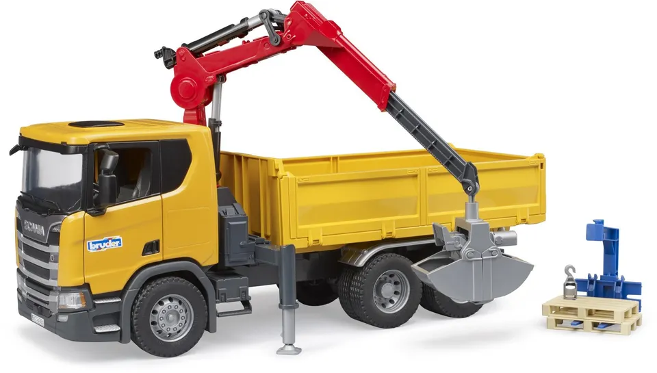 bruder-profi-03551-scania-super-560r-baustellen-lkw-mit-kran image 1