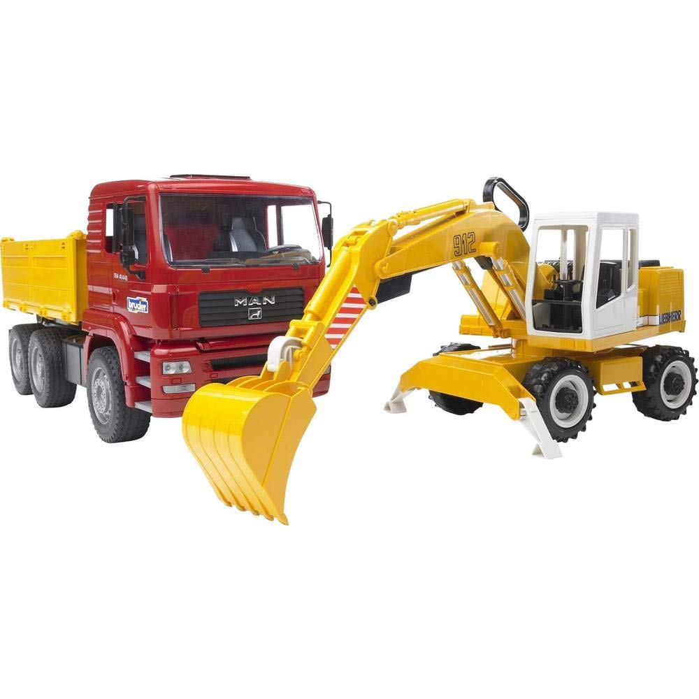 bruder-profi-02751-man-tga-kipper-spielzeug-lkw-mit-bagger image 2