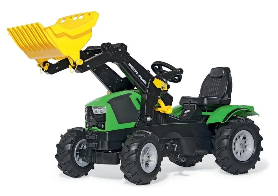 rolly-toys-rollyfarmtrac-deutz-fahr-trettraktor-mit-frontlader-luftreifen image 1