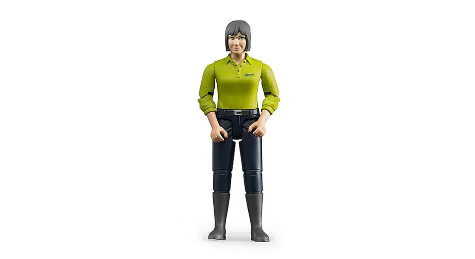 bruder-bworld-60405-spielfigur-frau-dunkelblaue-hose image 1